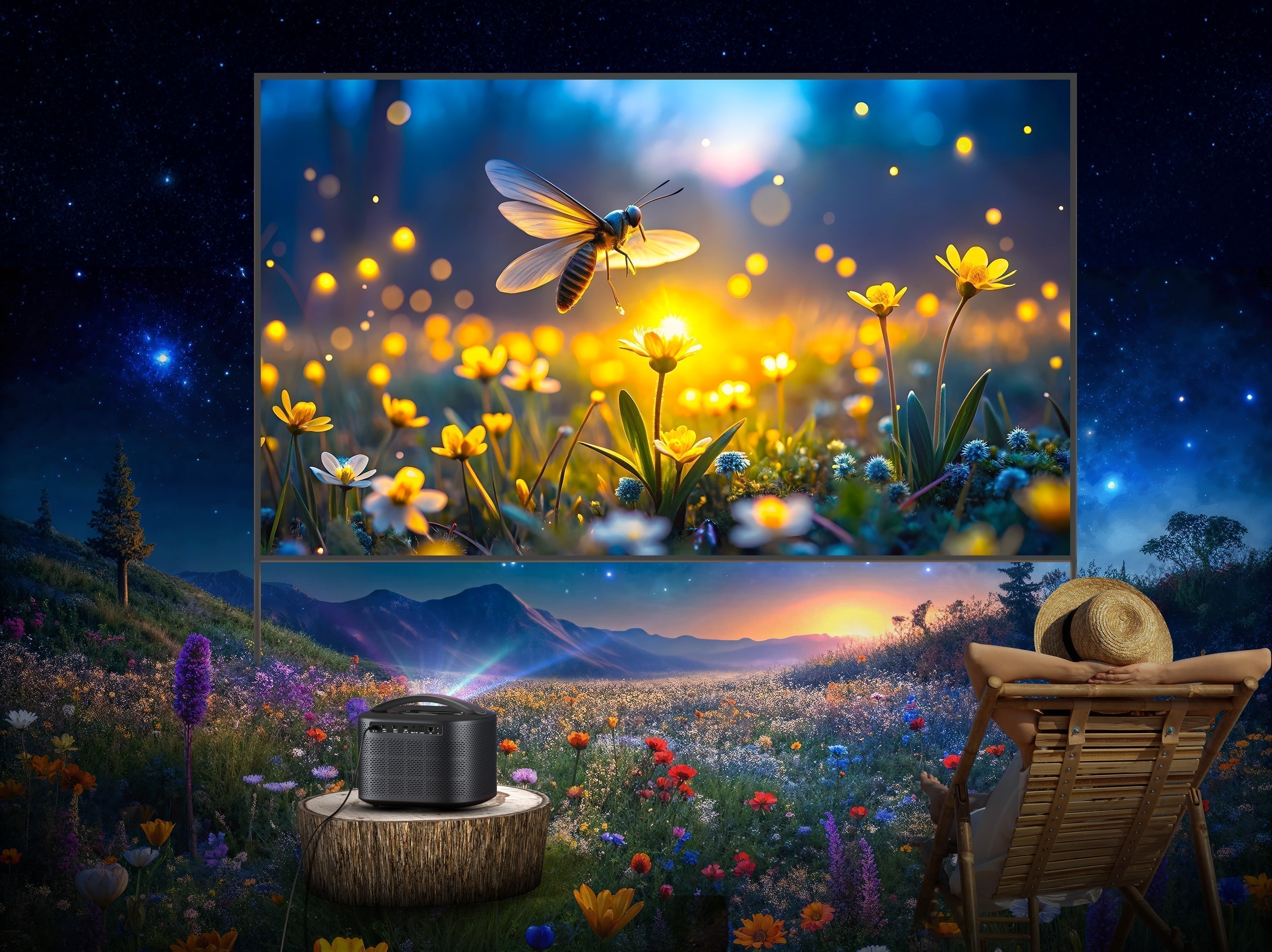 Projector for Glamping