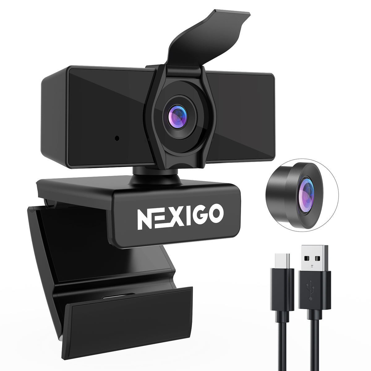 NexiGo 1080P Webcam with DistortionFree Lens