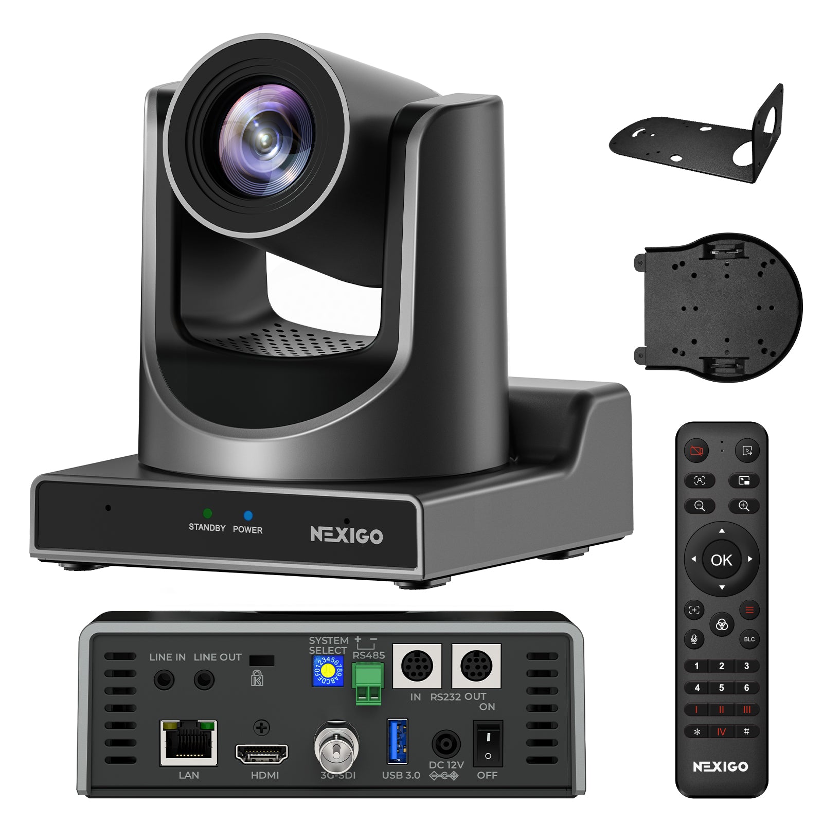 NexiGo PTZ Camera 20X Optical Zoom with PoE HDMI/SDI/USB/LAN IP Streaming Outputs