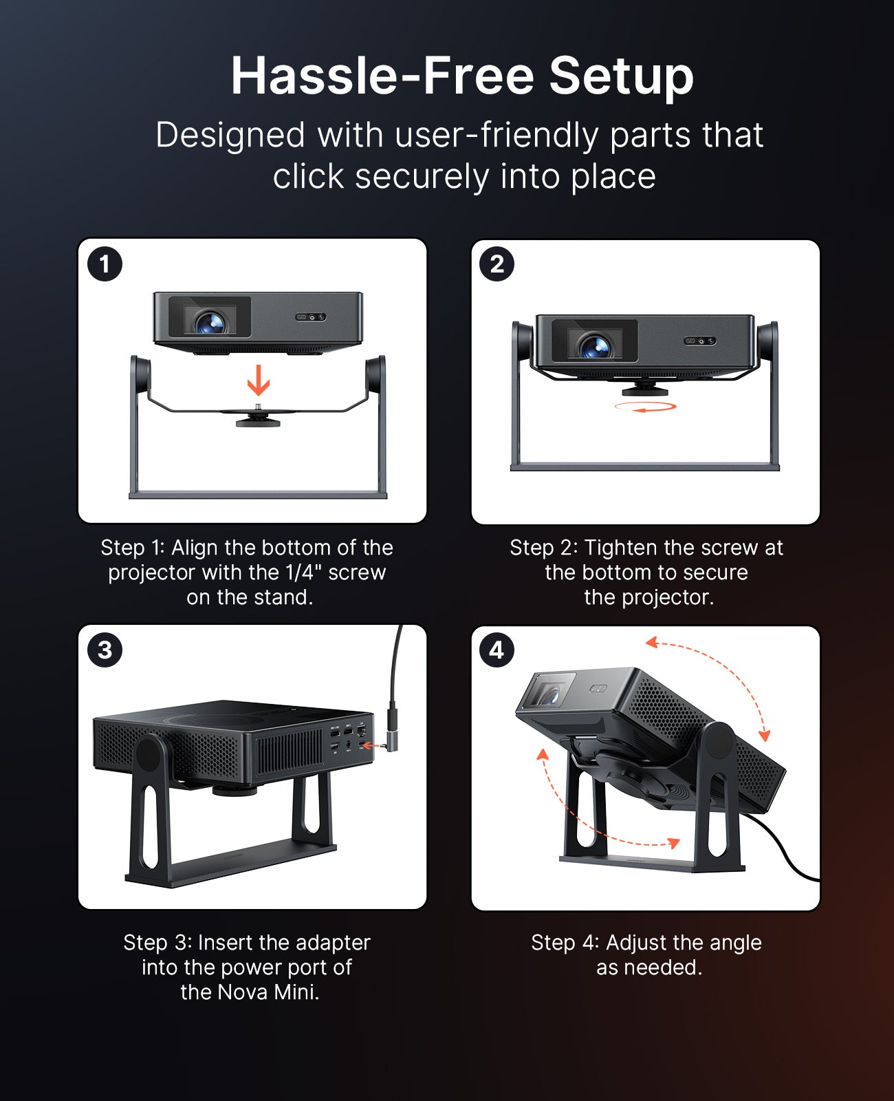 This is an installation guide image for the product.