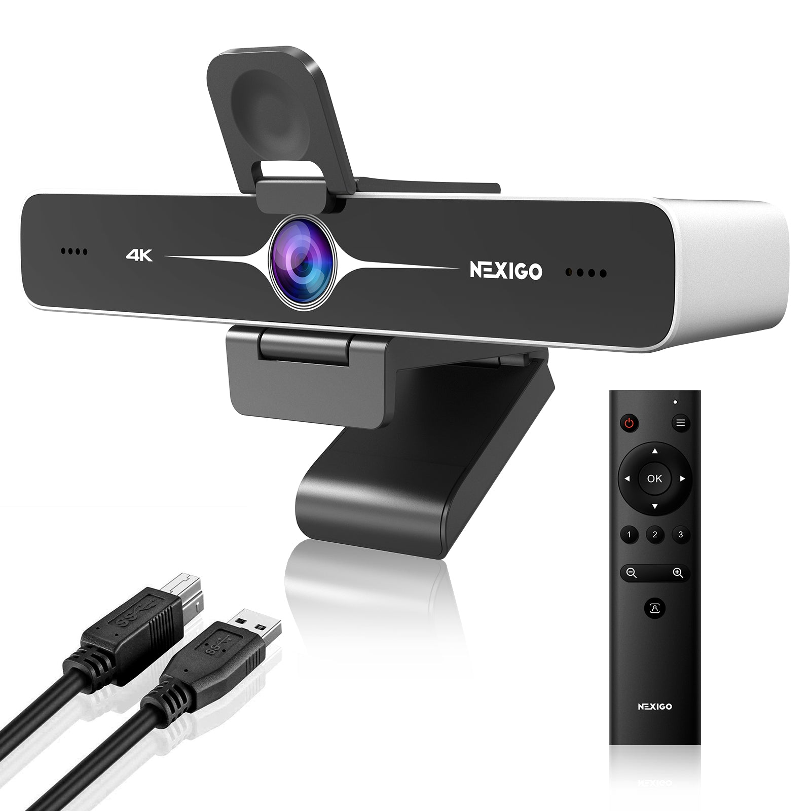 4K Webcam with remote control and privacy cover 
