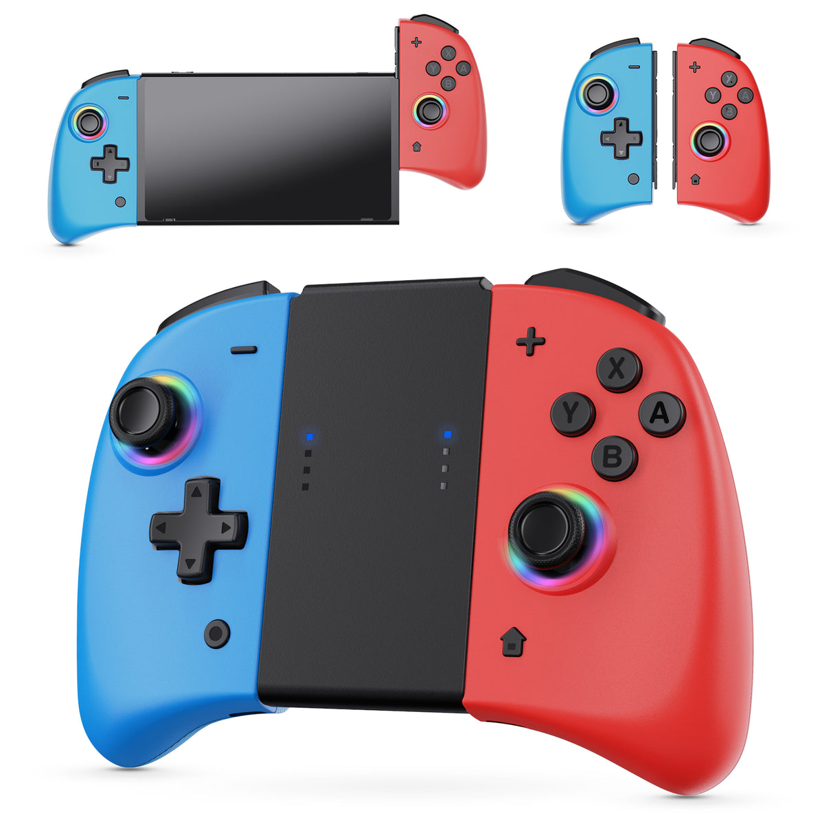 NexiGo Wireless Dual Joypad Controller with Thumbstick LED for Nintendo  Switch