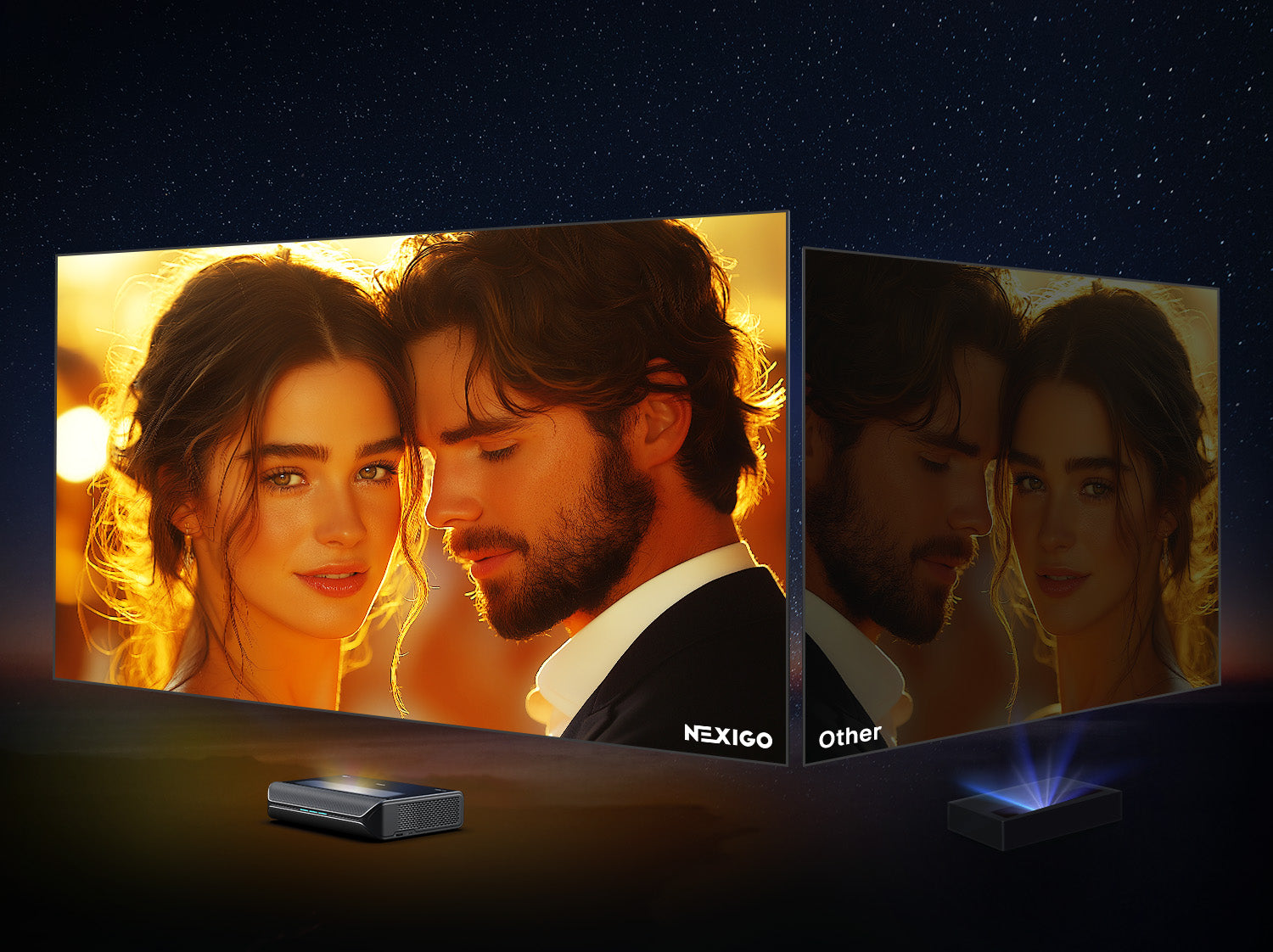 High contrast vs. standard projectors