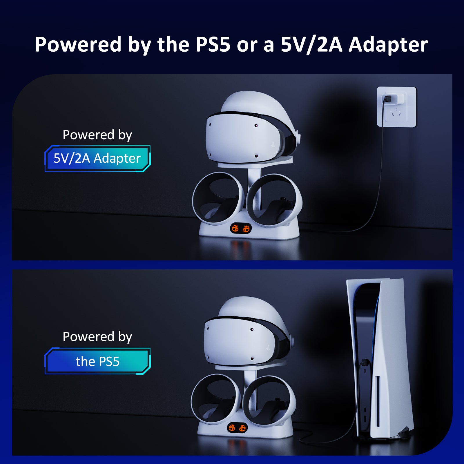 power by PS5 OR 5v/2A Adapter