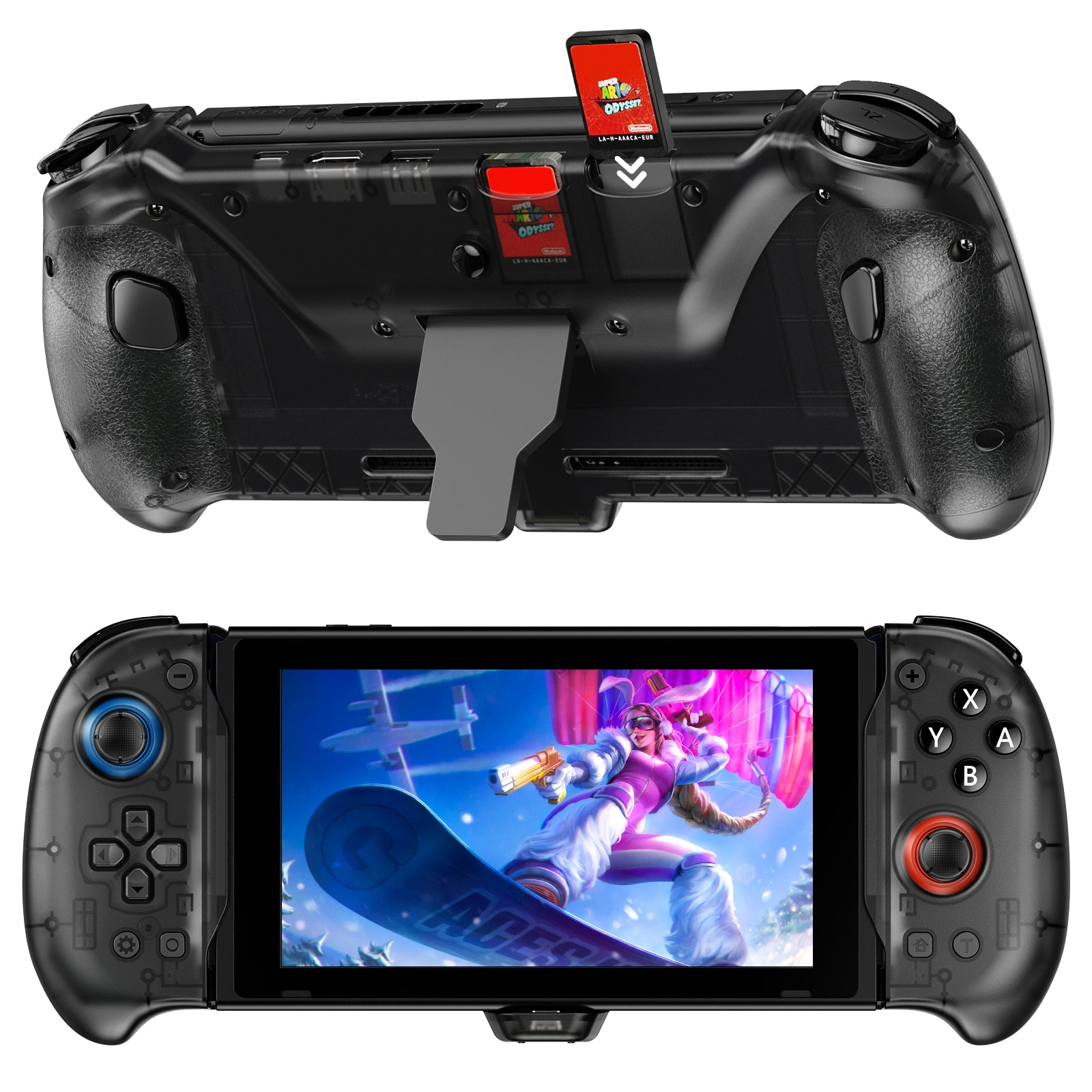 Black Switch GripCon controller with integrated HDMI port.