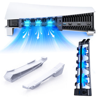 NexiGo PS5 Horizontal Stand with Cooling Fans for Playstation 5 Disc & Digital Editions