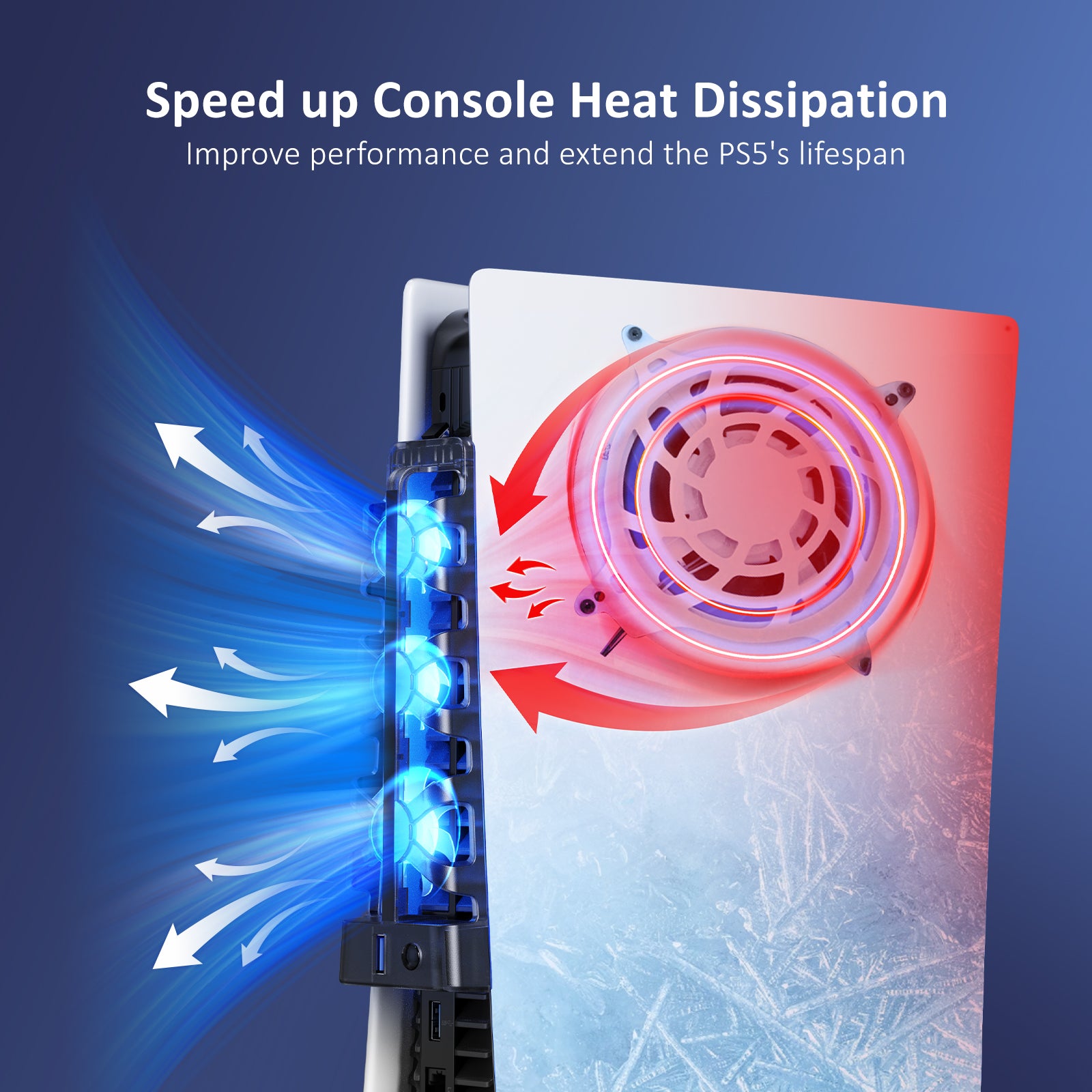 This Cooling Fan can accelerate the heat dissipation of the console.