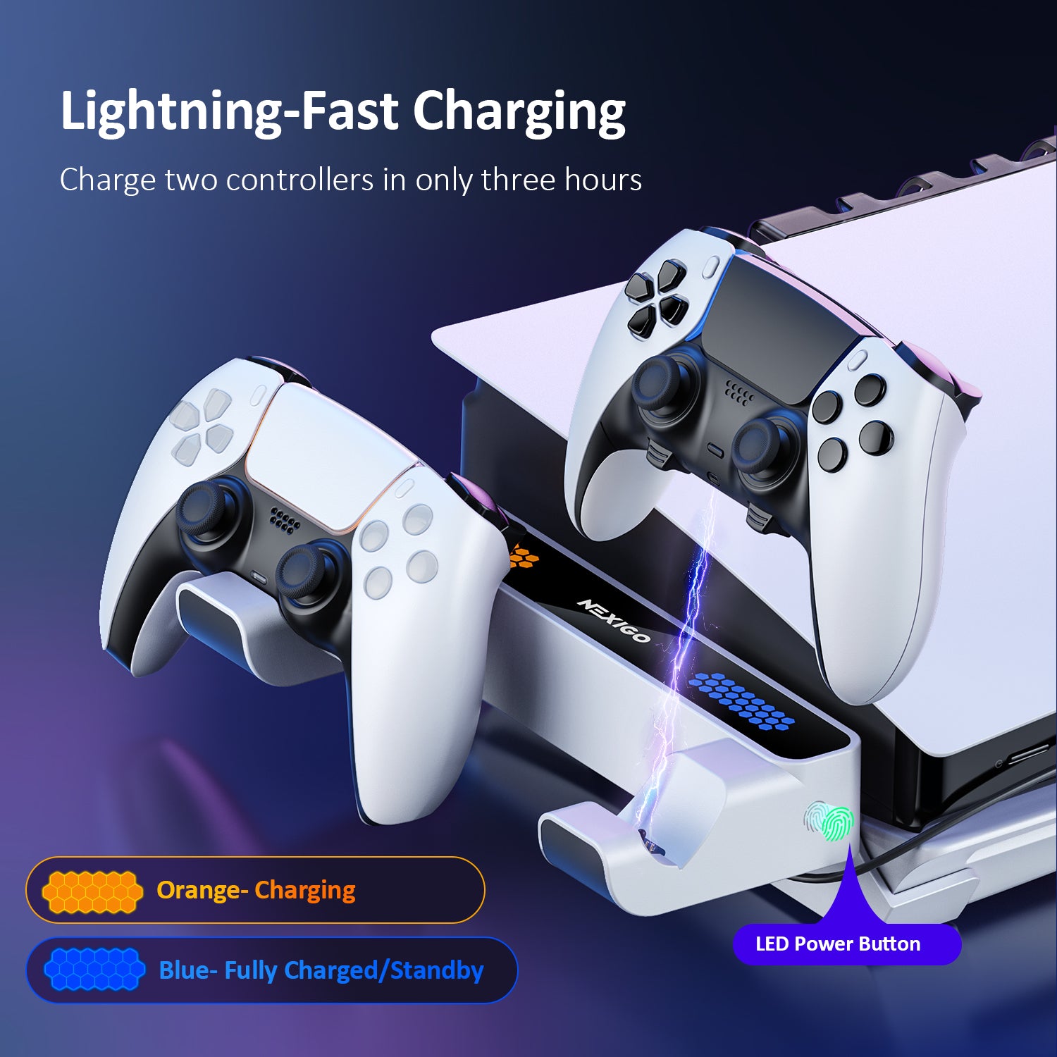 NexiGo Horizontal Stand with Charging Dock - Thumbnail 2