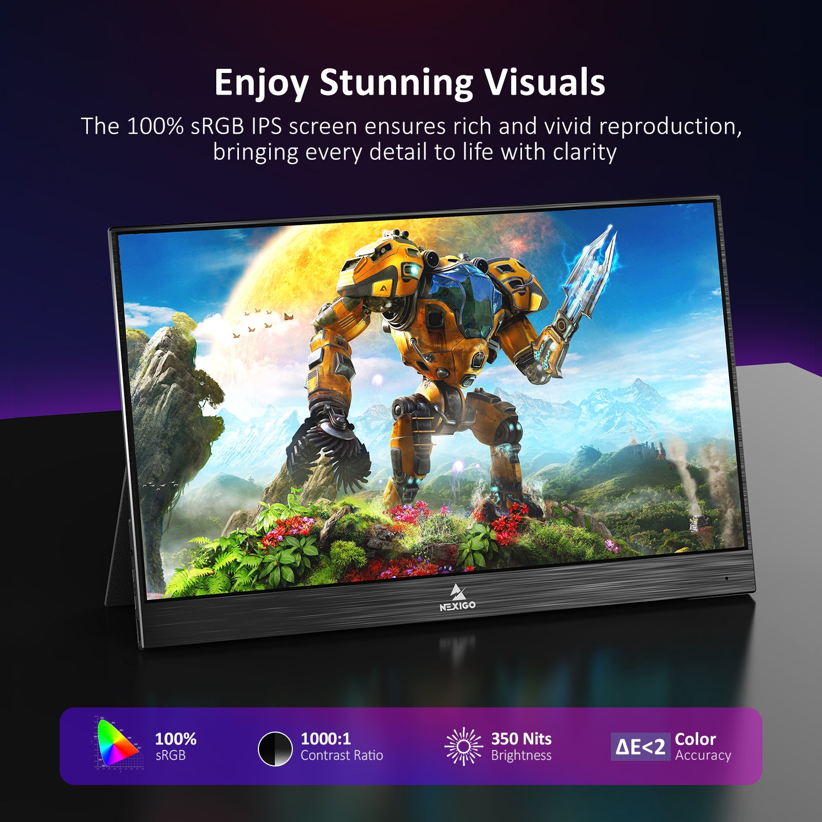 NexiGo NG17FG 17.3 Inch 144Hz Portable Monitor - Thumbnail 4