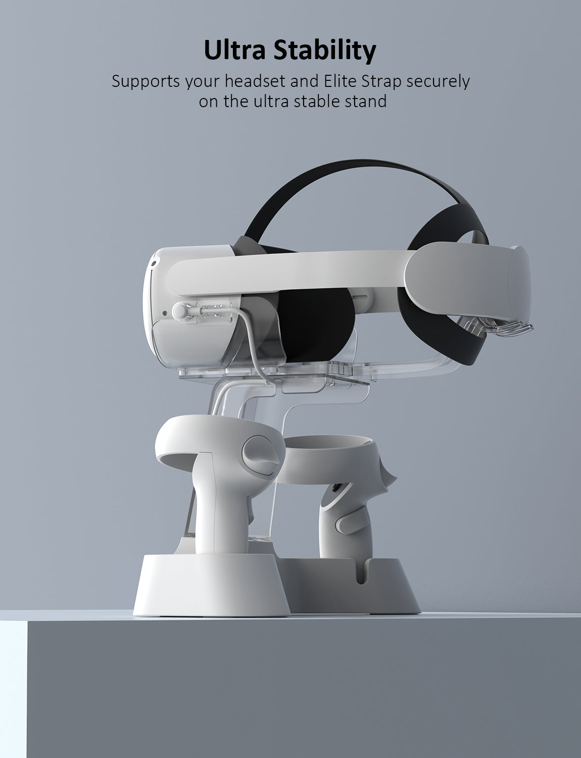 Charging dock securely holds Elite strap with battery.