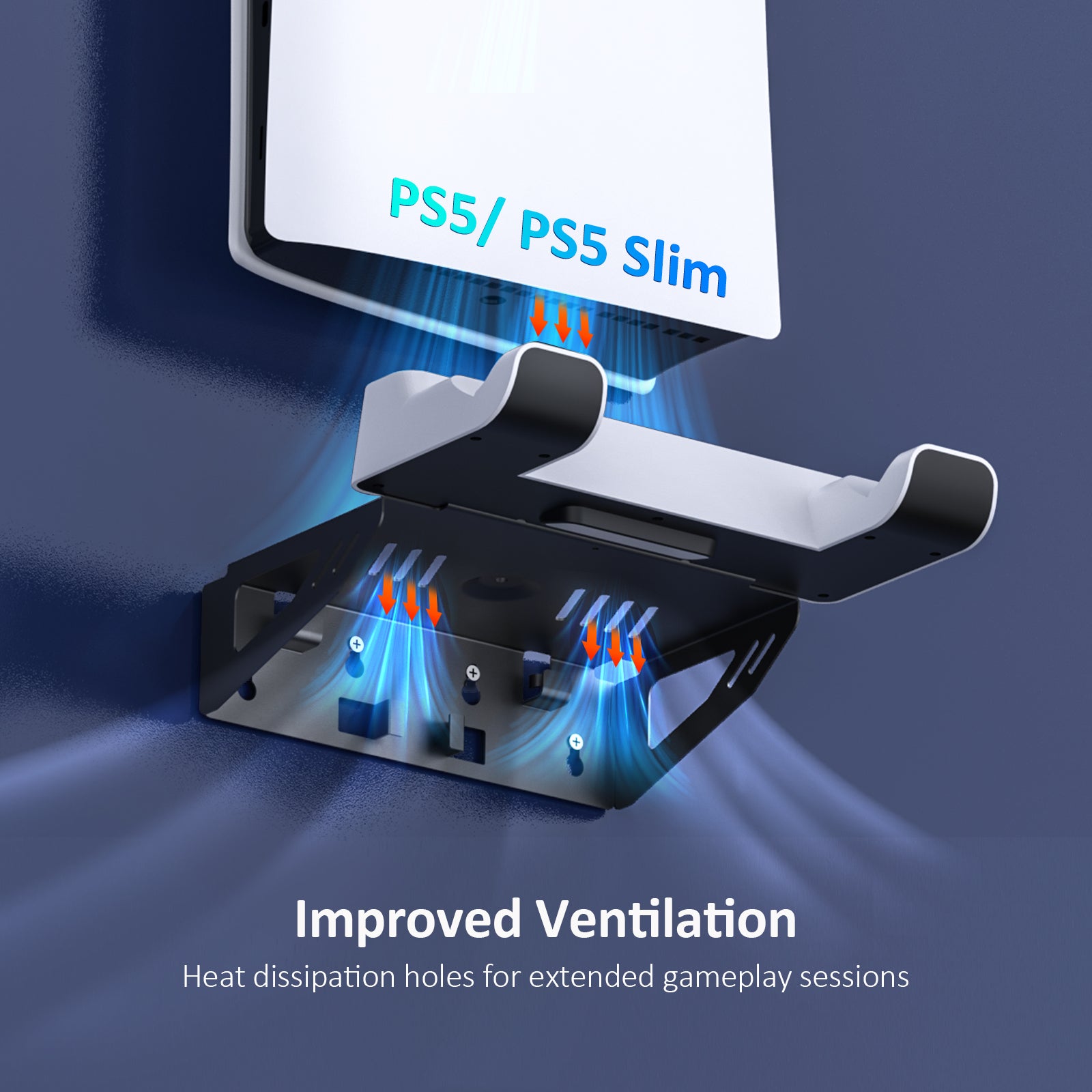 NexiGo PS5 Wall Mount Kit with Charging Station - Thumbnail 2