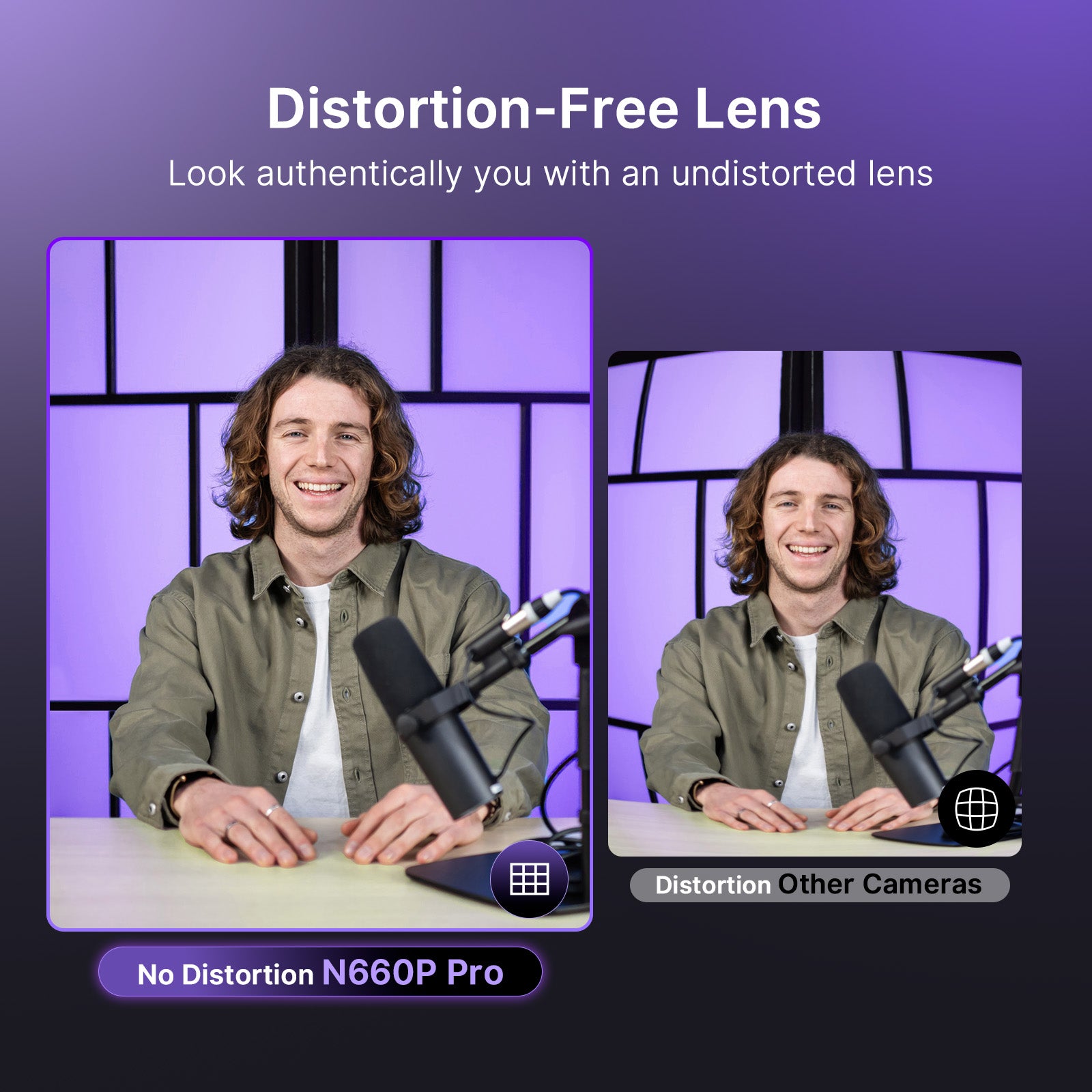 NexiGo N660P Pro 4K Webcam with Distortion-Free Lens