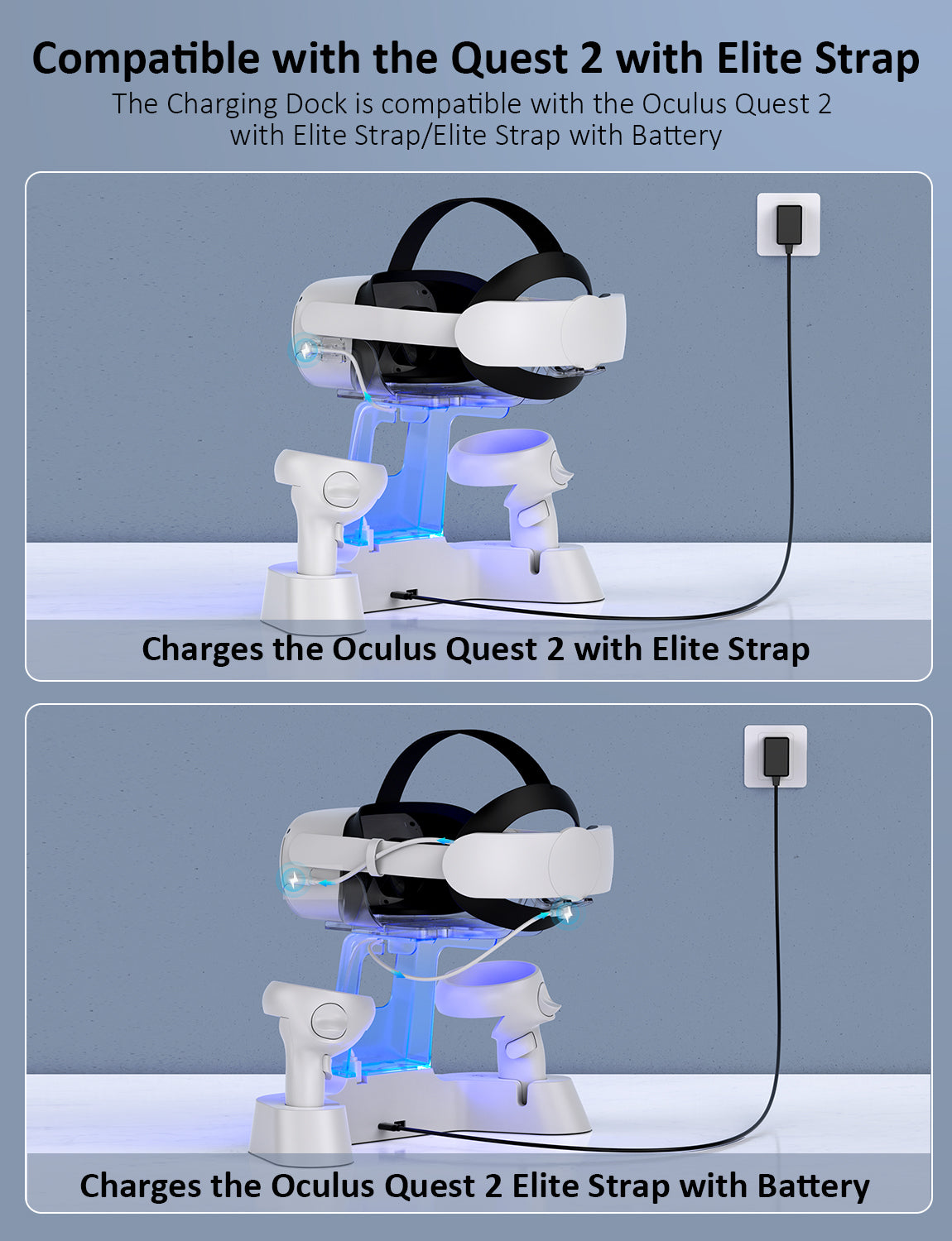 NexiGo Magnetic Cable with USB-C Connector, Elite Strap Stand, for Oculus Quest 2 - Thumbnail 4