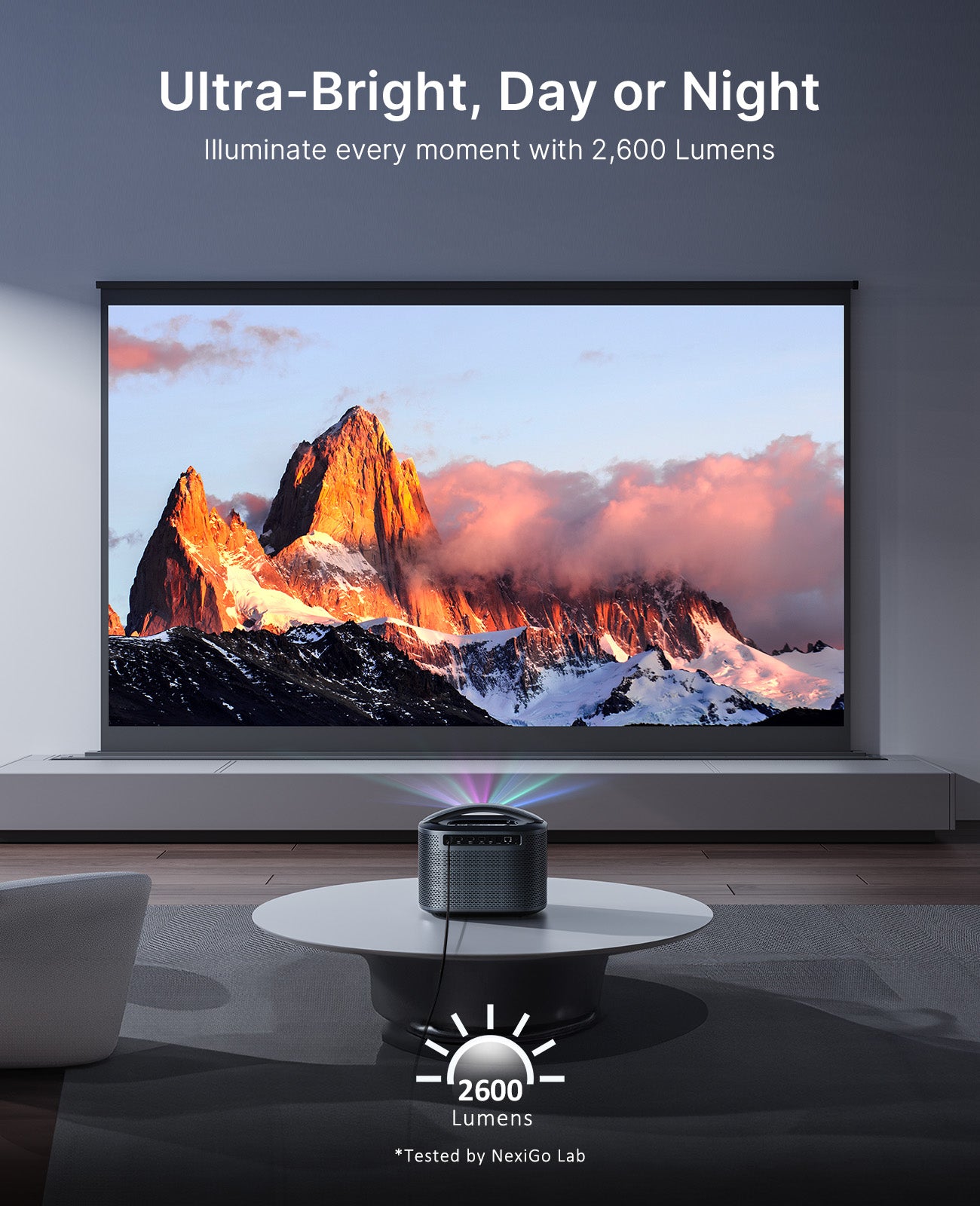 NexiGo TriVision Ultra 4K Tri-LED-Laser Projector