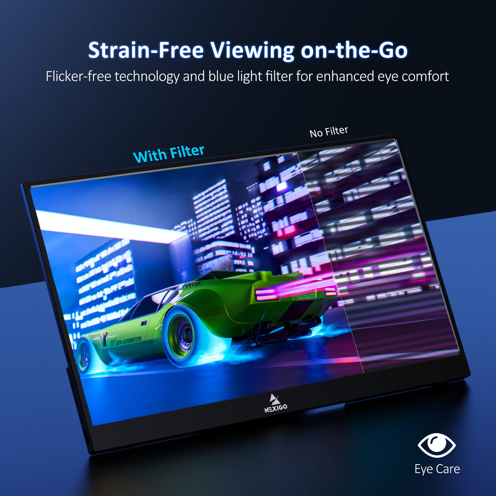 The built-in kickstand of monitor can adjust angles according to your needs.