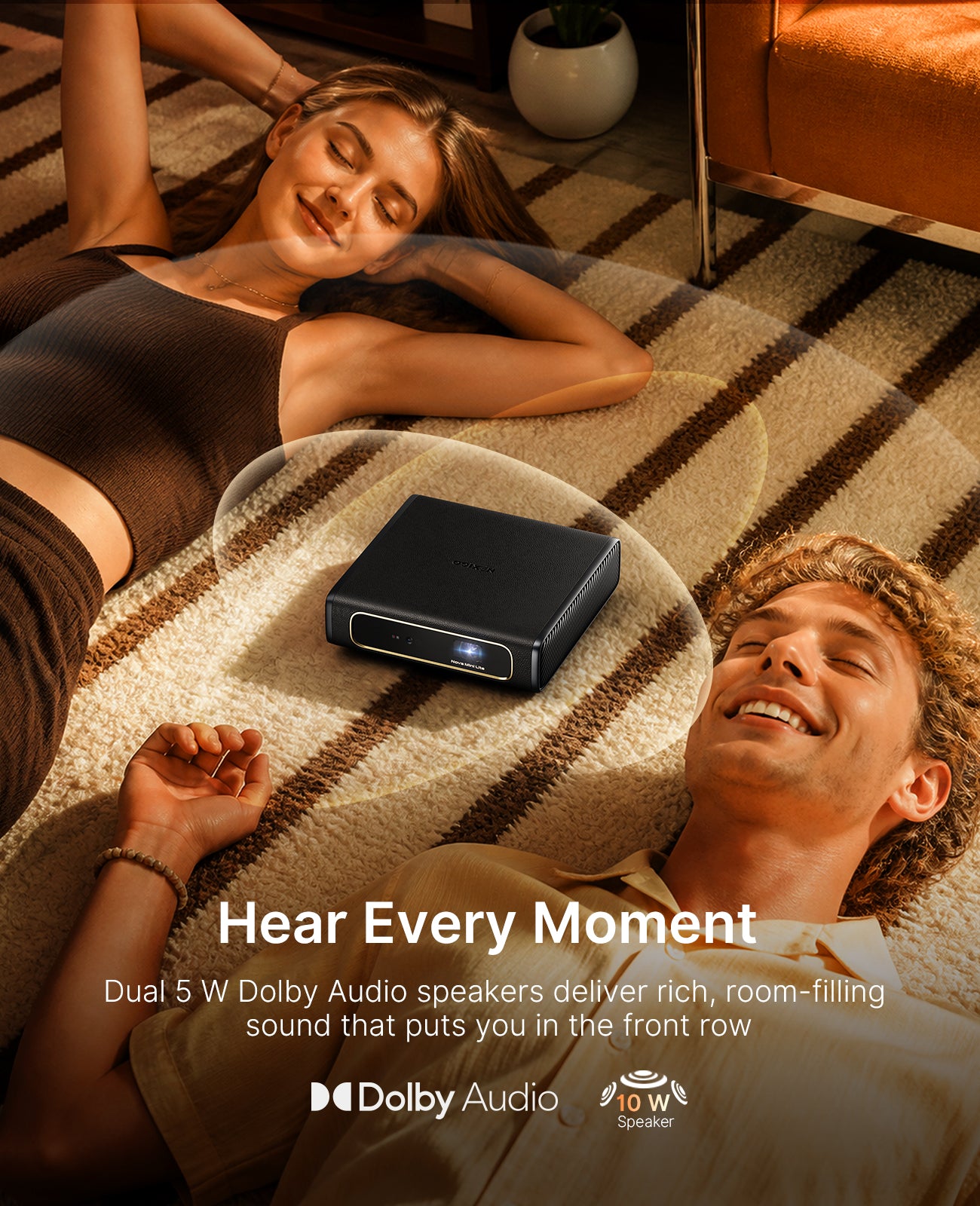 NexiGo Nova Mini Lite RGB Laser Projector with Google TV