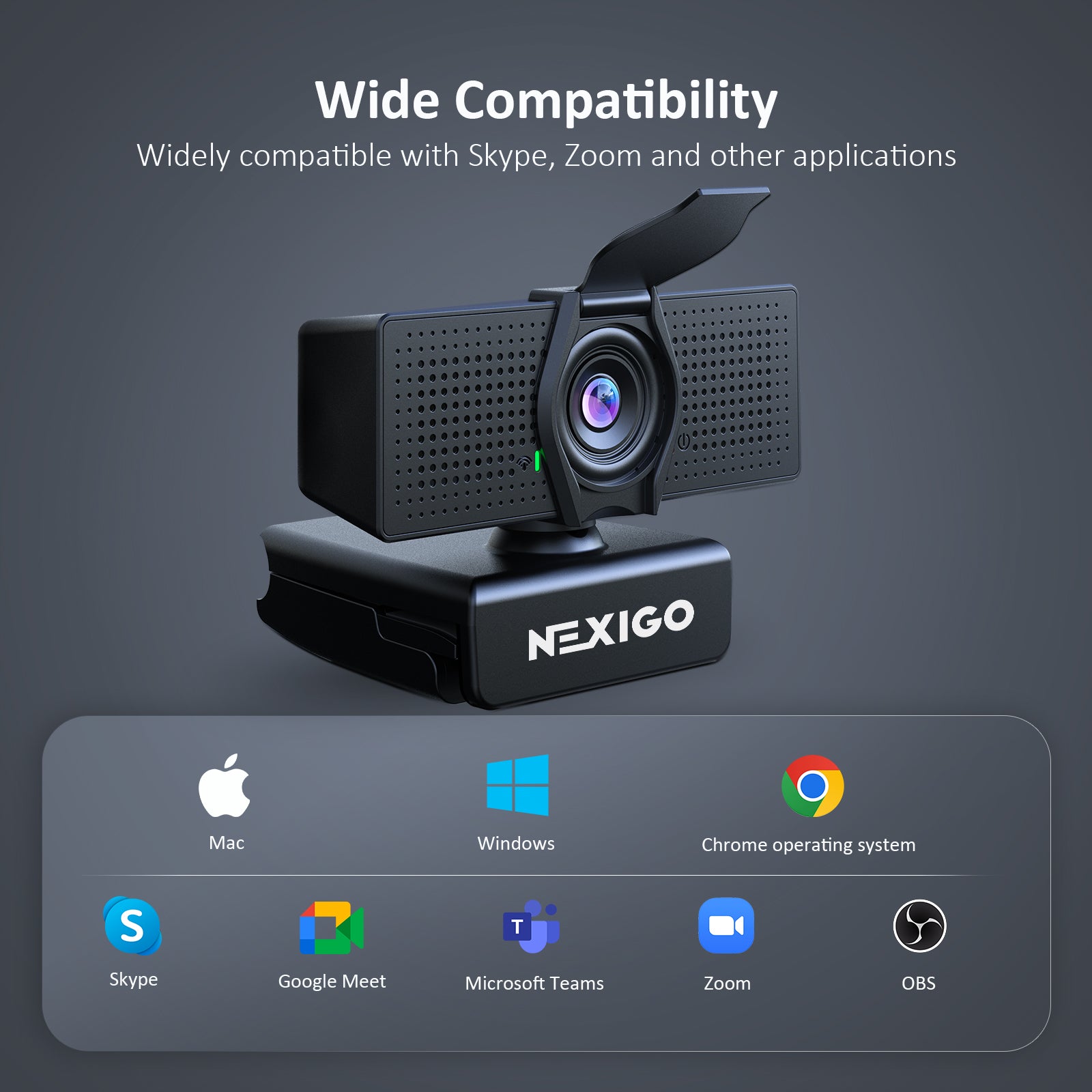 Webcam For Pc NexiGo 60FPS 1080P Webcam Kits, N980P HD Web Camera