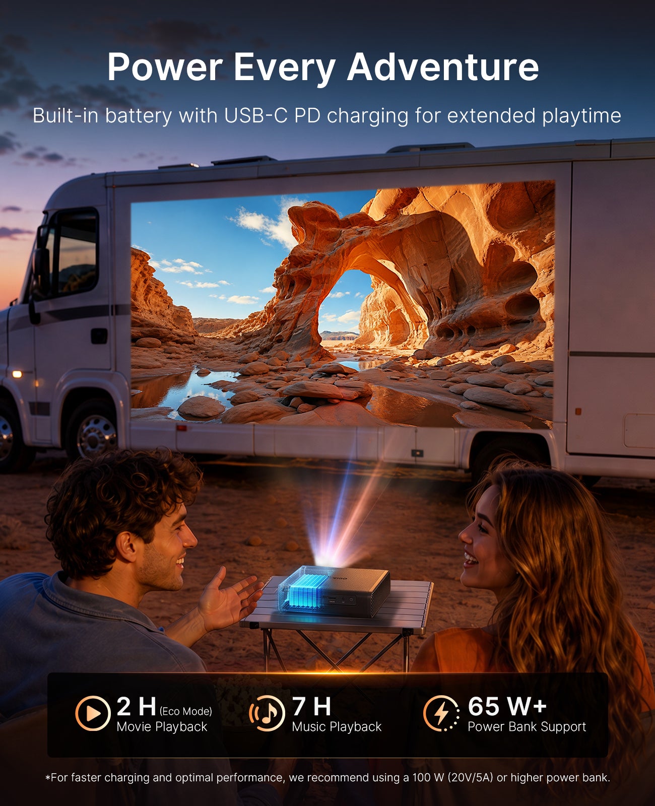 NexiGo Nova Mini Lite RGB Laser Projector with Google TV