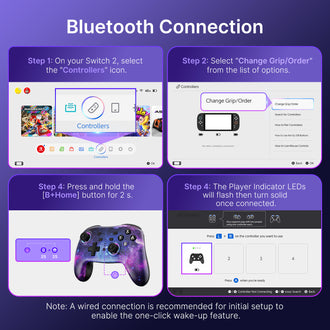 Bluetooth wireless connection steps for this wireless controller.