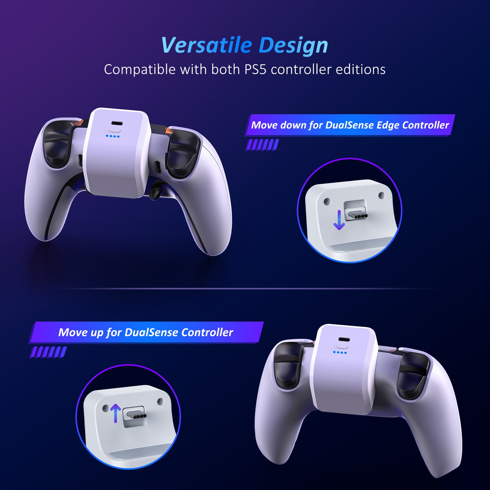 The battery pack is able to charge both the PS5 DualSense controller and the console.