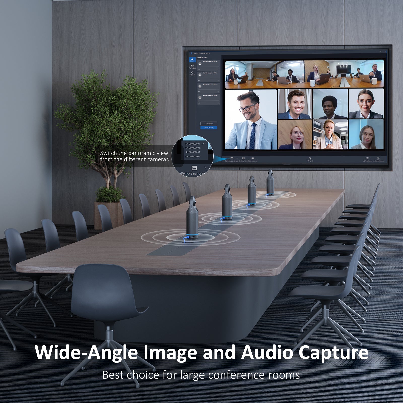 NexiGo Meeting 360 Ultra 360° All-in-One Conference Camera Webcams - NexiGo