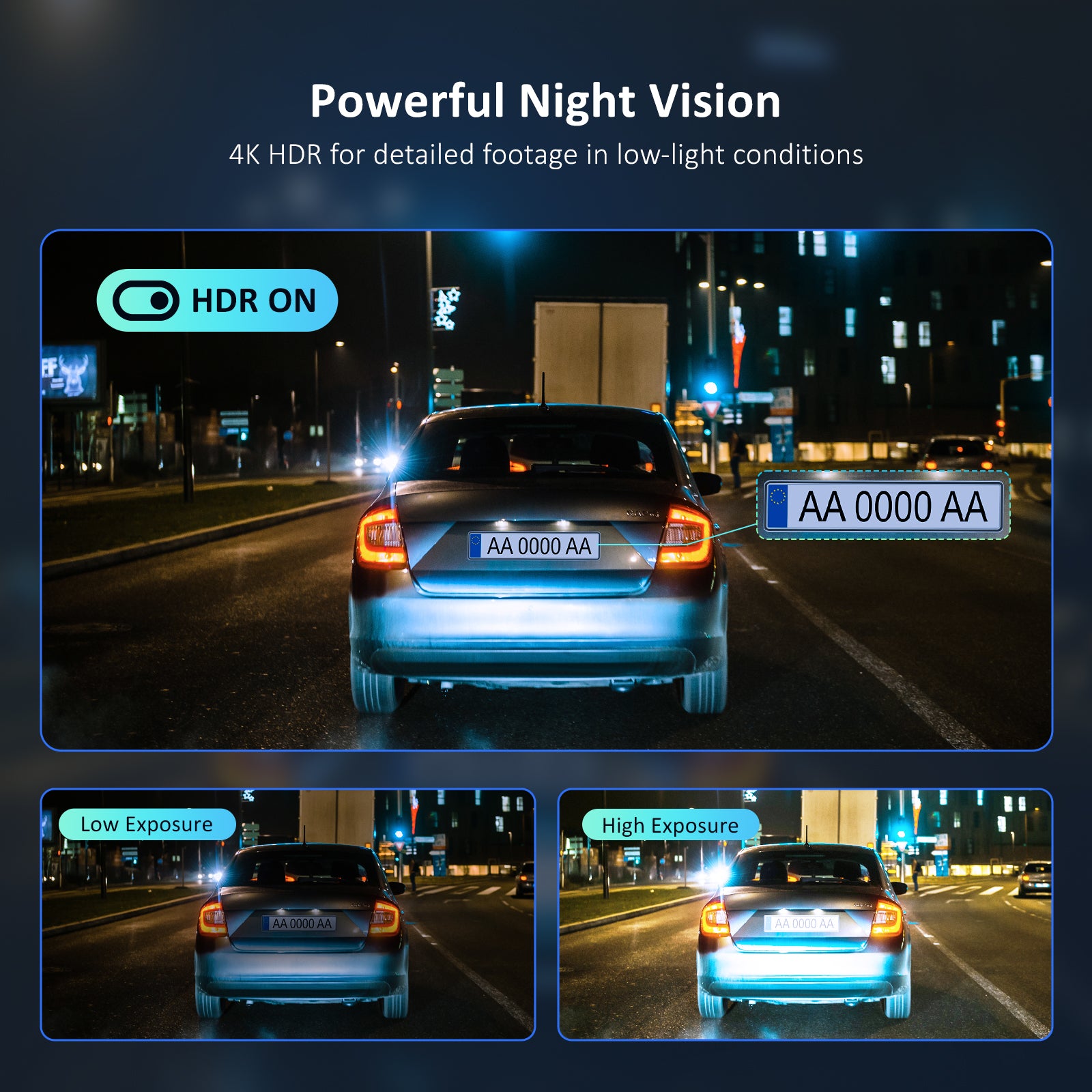 the dashcam with powerful night vision