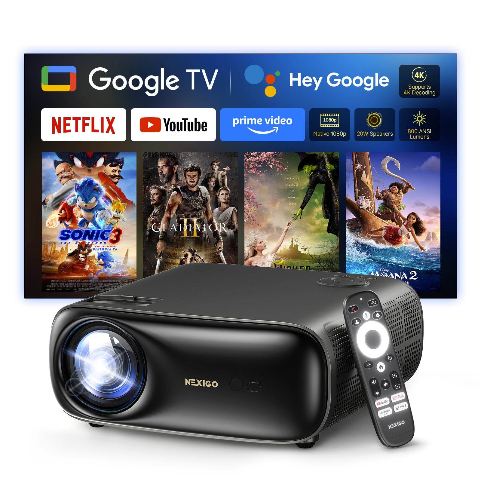 This is a projector with the Google system.