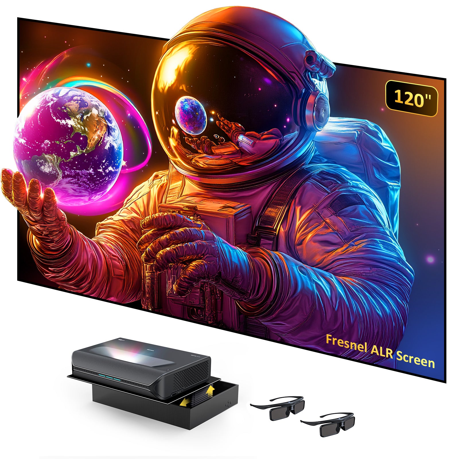 NexiGo Aurora Pro MKII UST Tri-Color Laser Projector consumerelectronics - NexiGo