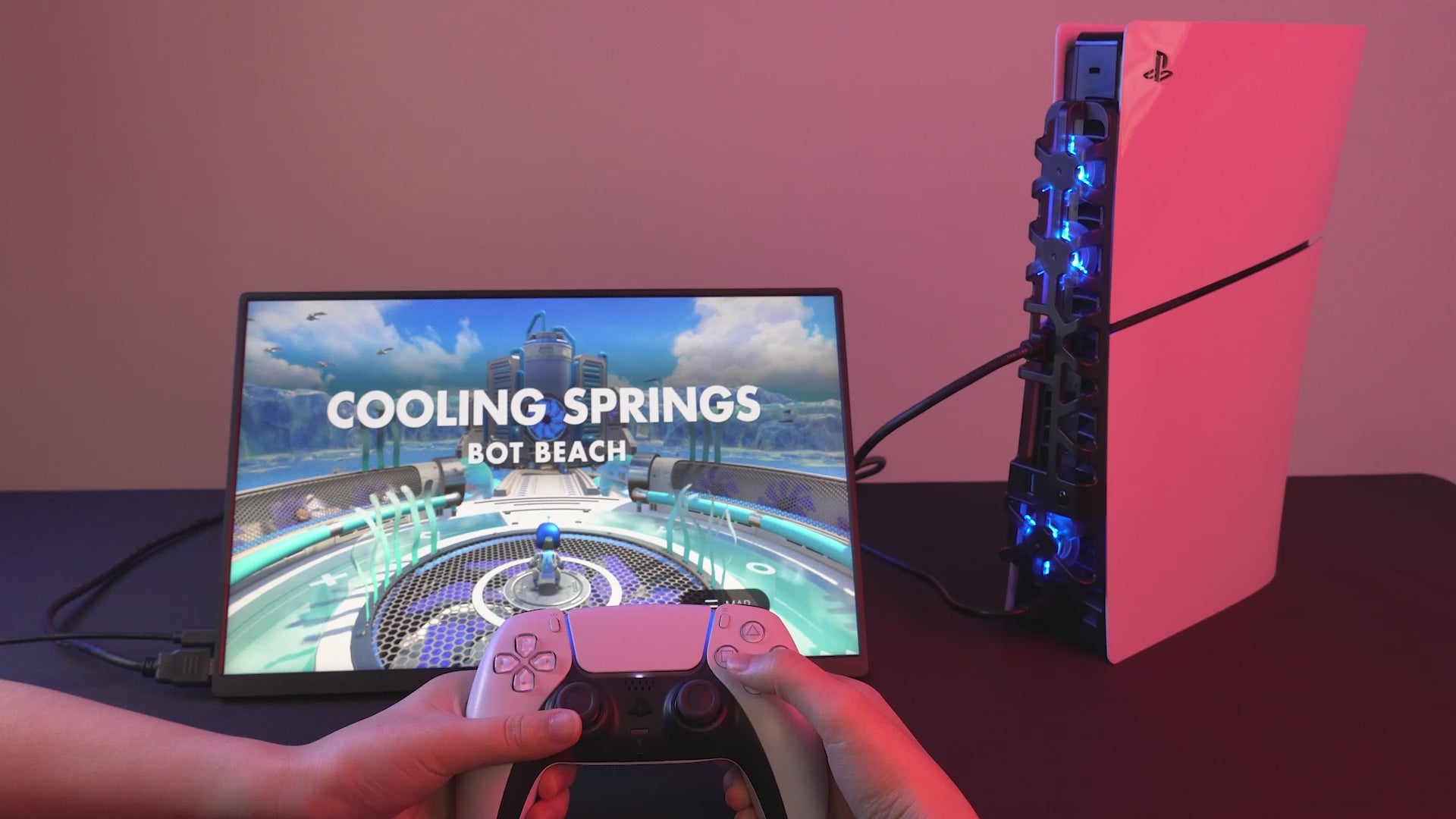 NexiGo PS5 Slim Cooling Fan with Adjustable Speed & USB 3.0 Port