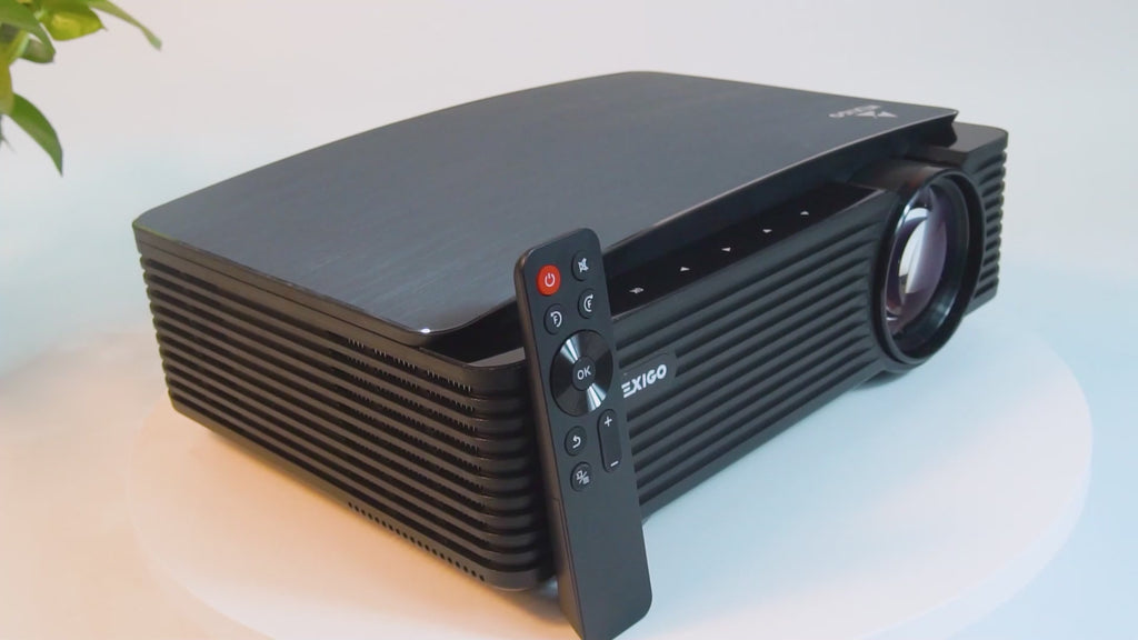 NexiGo PJ20 Projector with Bluetooth and WiFi, 450 ANSI