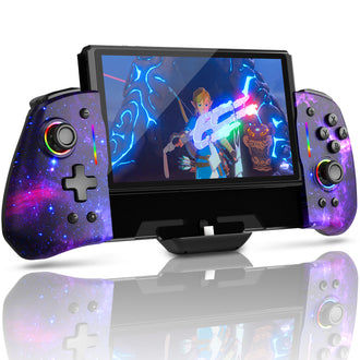 NexiGo Gripcon (Gen 2), Enhanced Switch/Switch OLED Controller for Handheld Mode (Cosmic Nebula)