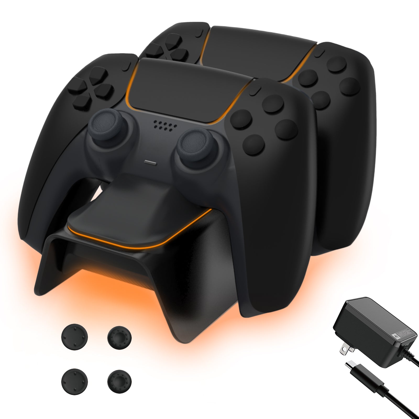 NexiGo PS5 Controller Charging Dock with Thumb Grip Kit