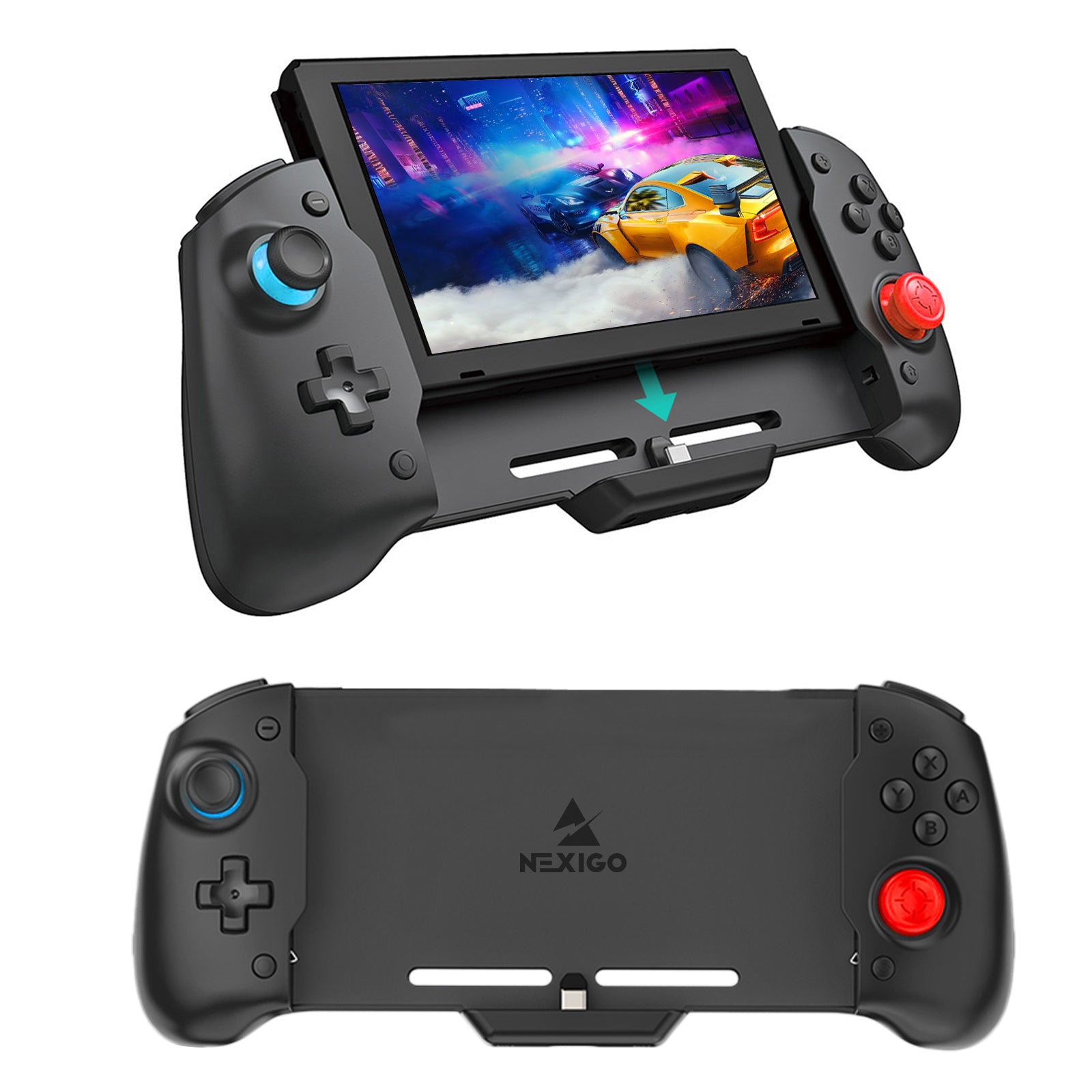 NexiGo Switch Controller for Handheld Mode (Black)