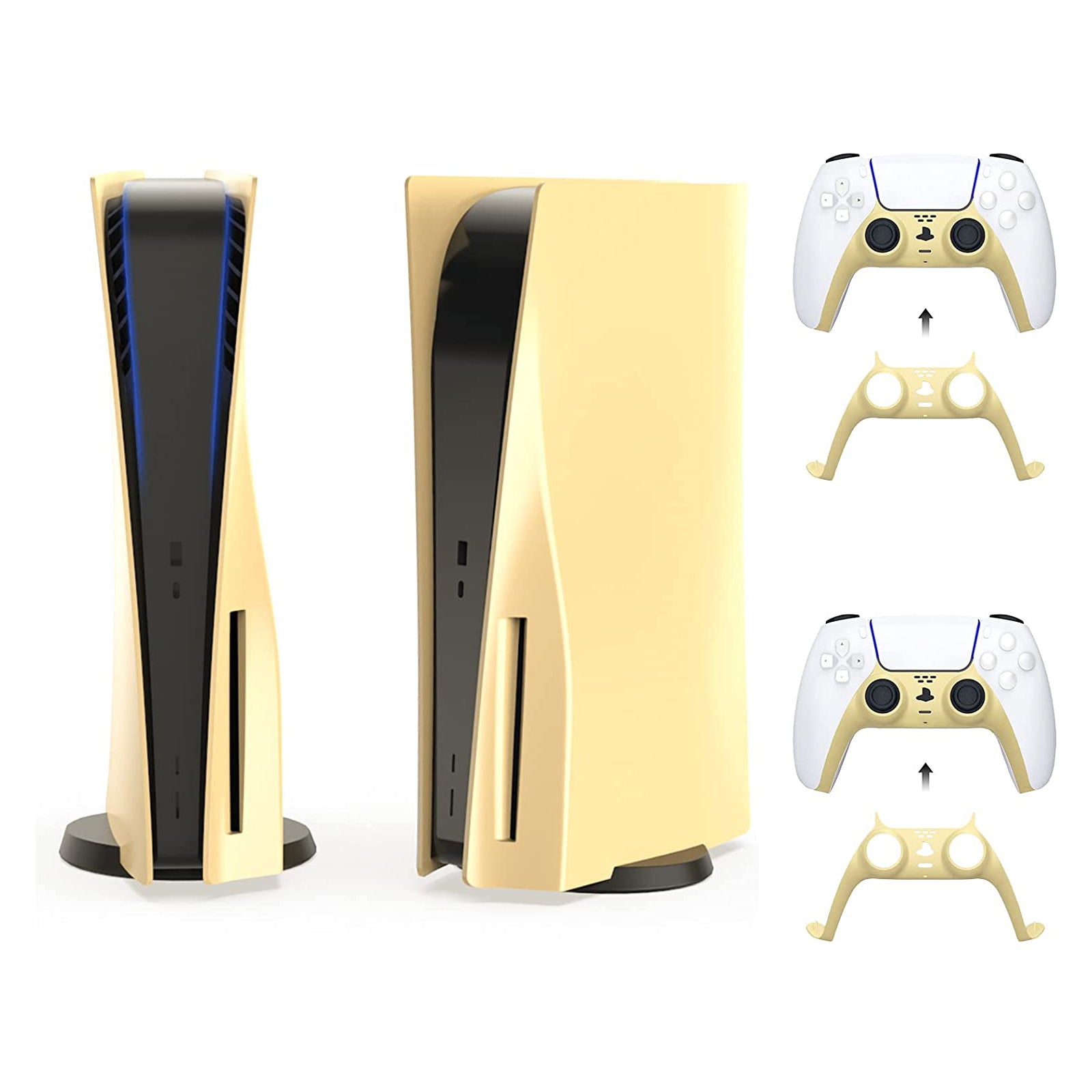 NexiGo PS5 Console and Controller Stylish Cover Kit (Gold)