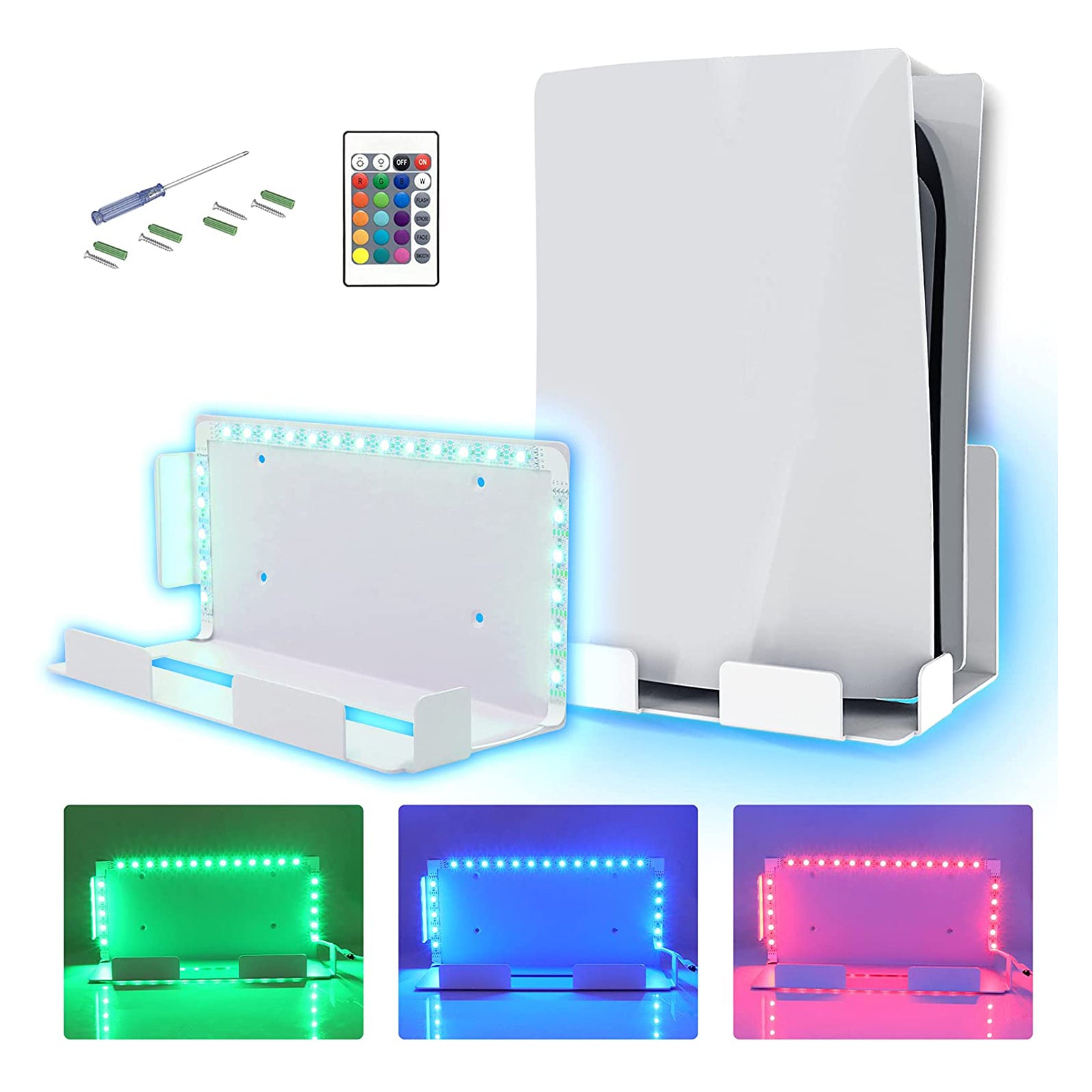 NexiGo PS5 Wall Mount with RGB LED Light