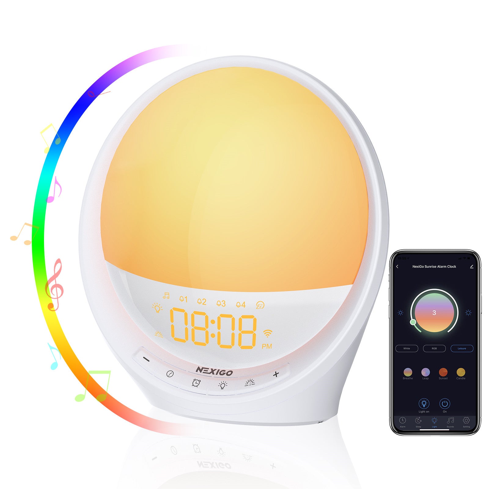 NexiGo LT10S Smart Sunrise Alarm Clock