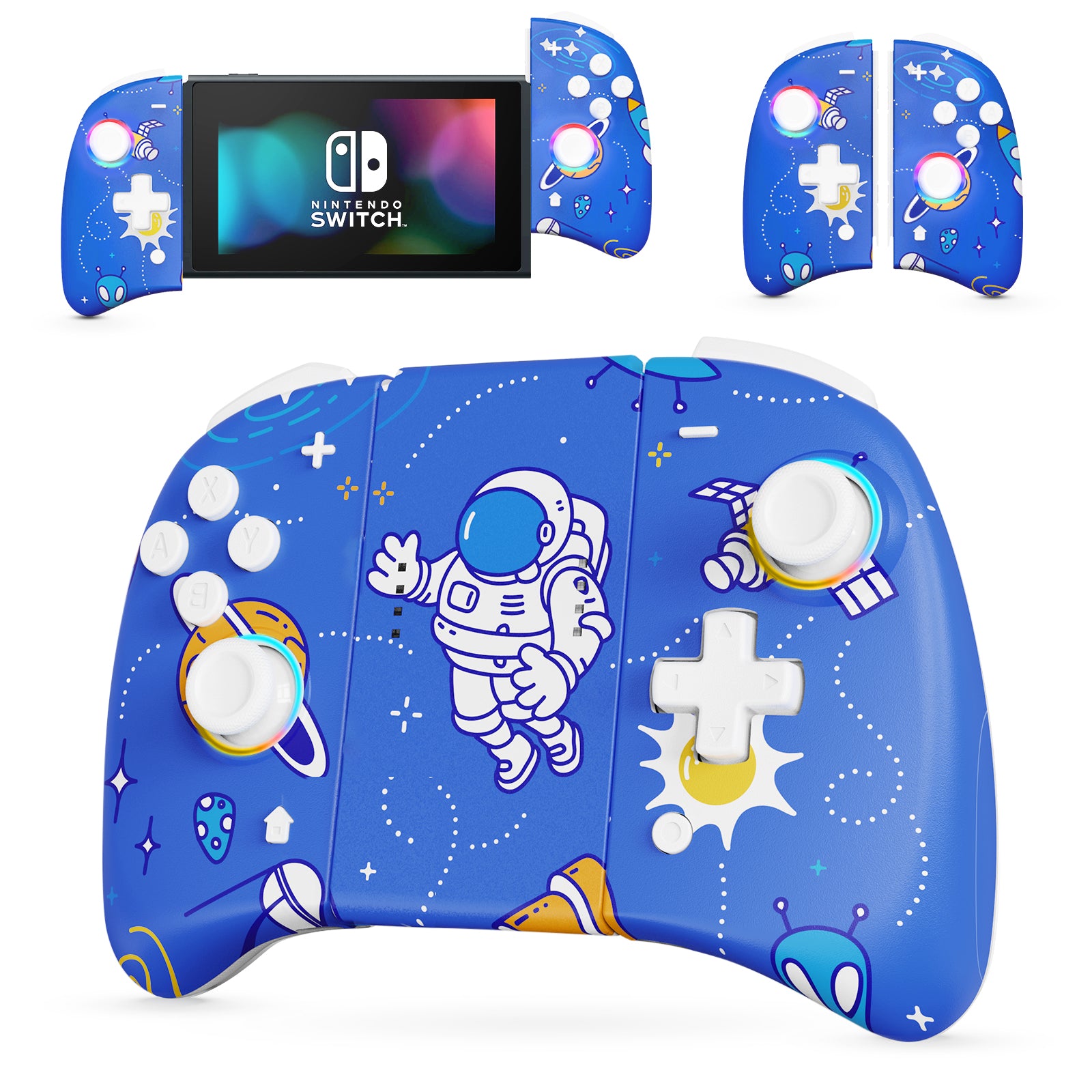 NexiGo Wireless Dual Joypad Controller with Thumbstick LED for Nintendo Switch - Thumbnail 3