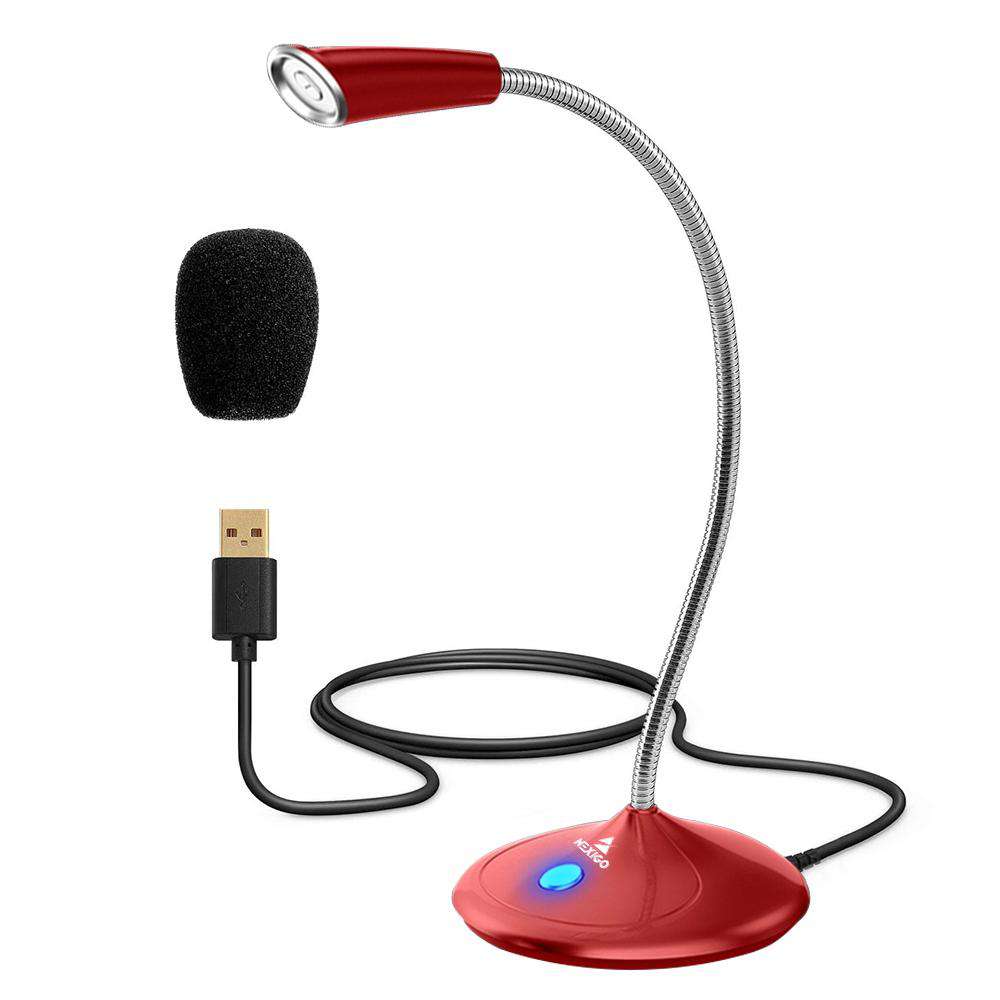 USB Microphone for PC Laptop Computer Red