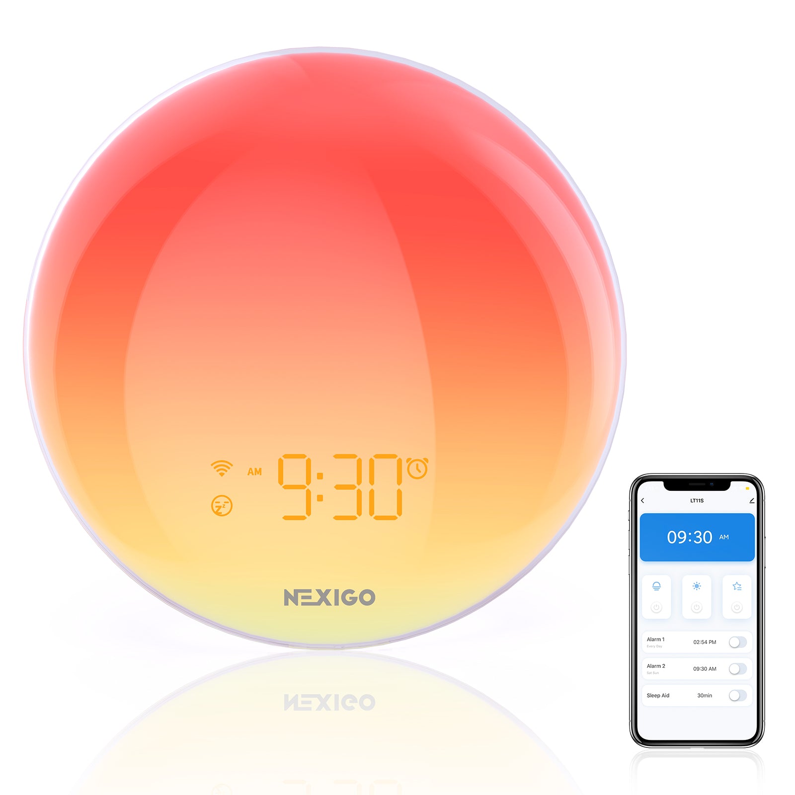 NexiGo Sunrise Alarm Clock with APP & Voice Control
