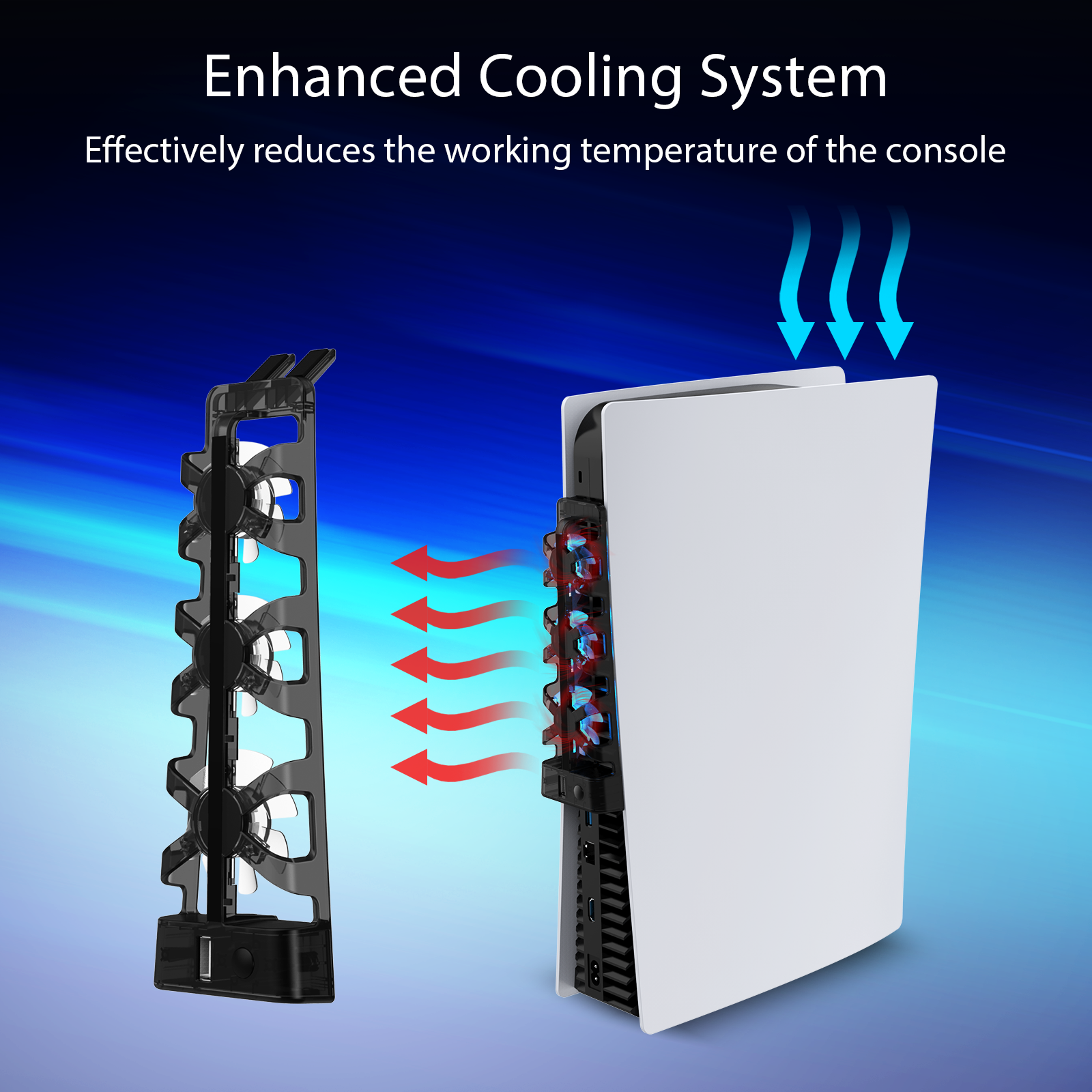 NexiGo PS5 Cooling Fan with LED Light