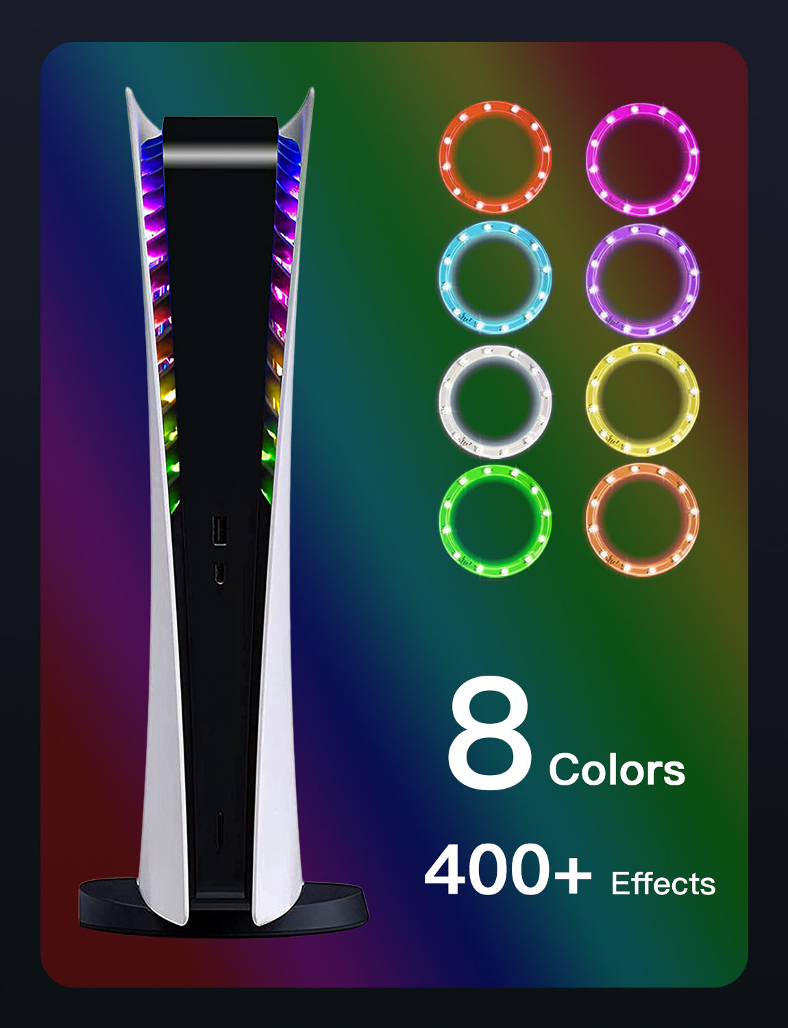 Introducing the RGB LED Light Strip for Playstation 5: 8 Colors & 400+ Effects!