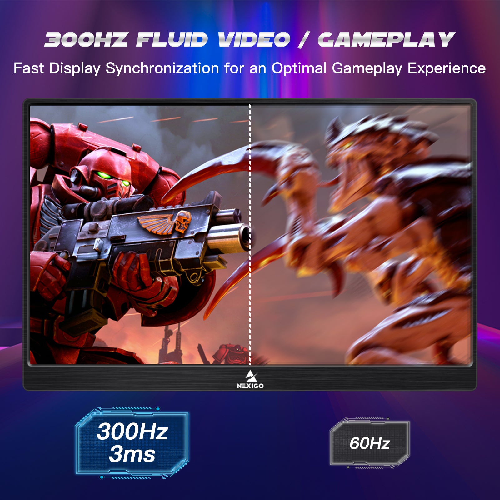 300Hz vs 60Hz: 300Hz is faster and smoother data synchronization for an optimal gameplay experience