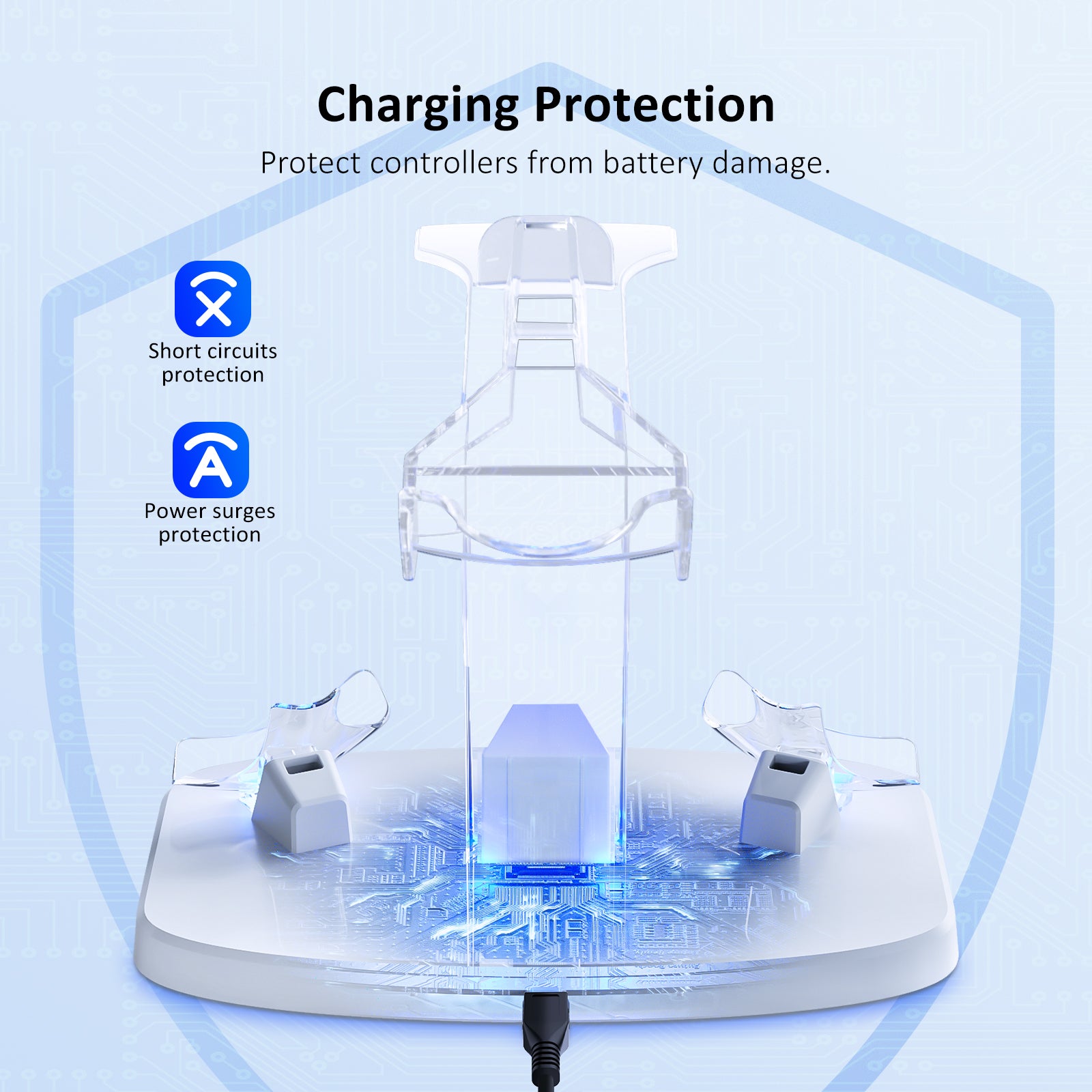 The Charging Station has protection settings to prevent short circuits and power surges
