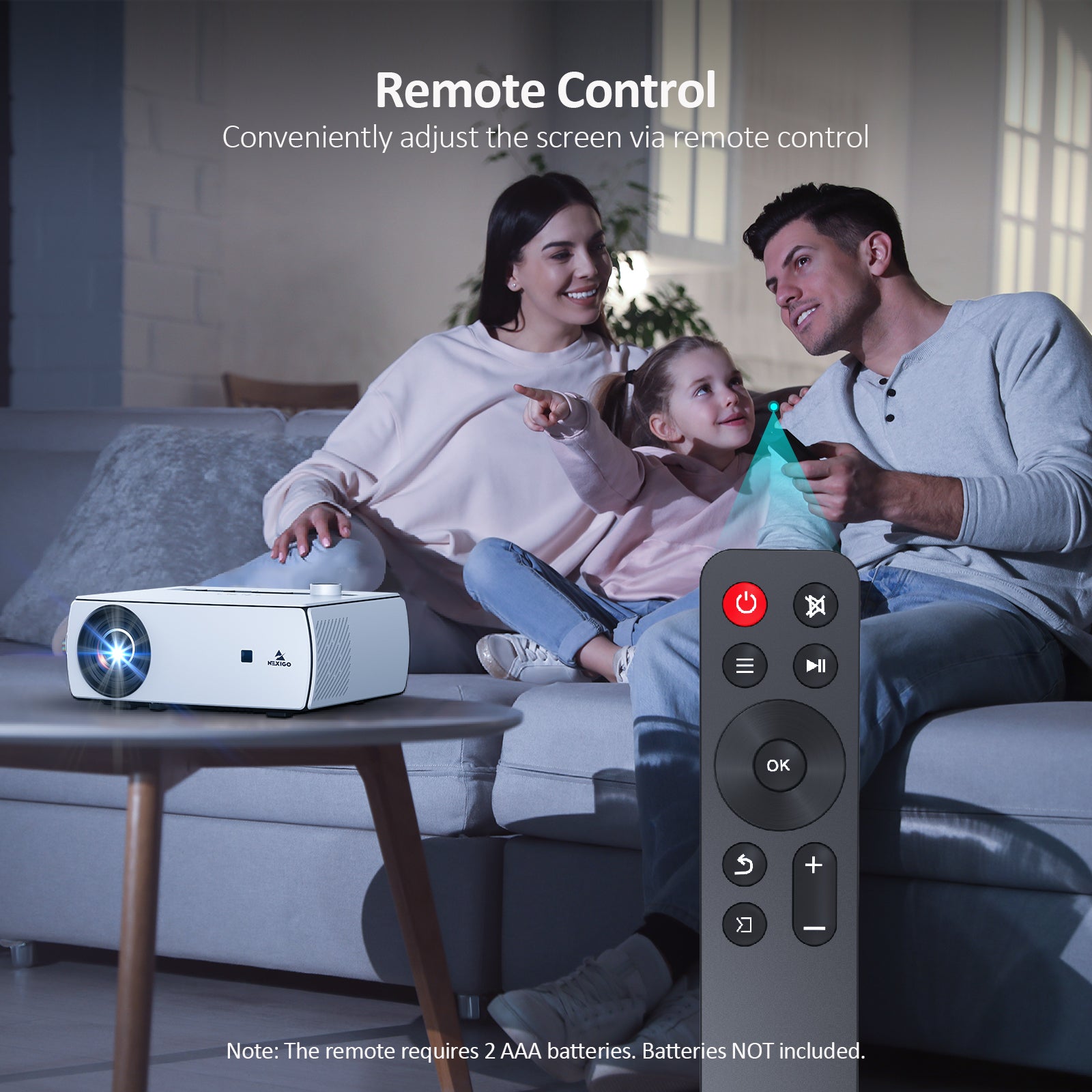 NexiGo Replacement Remote Control for PJ10 Projector - Thumbnail 2