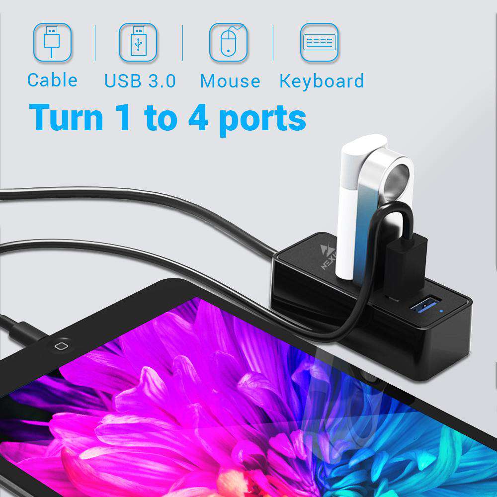 There are 3 different USB devices plugged into the hub