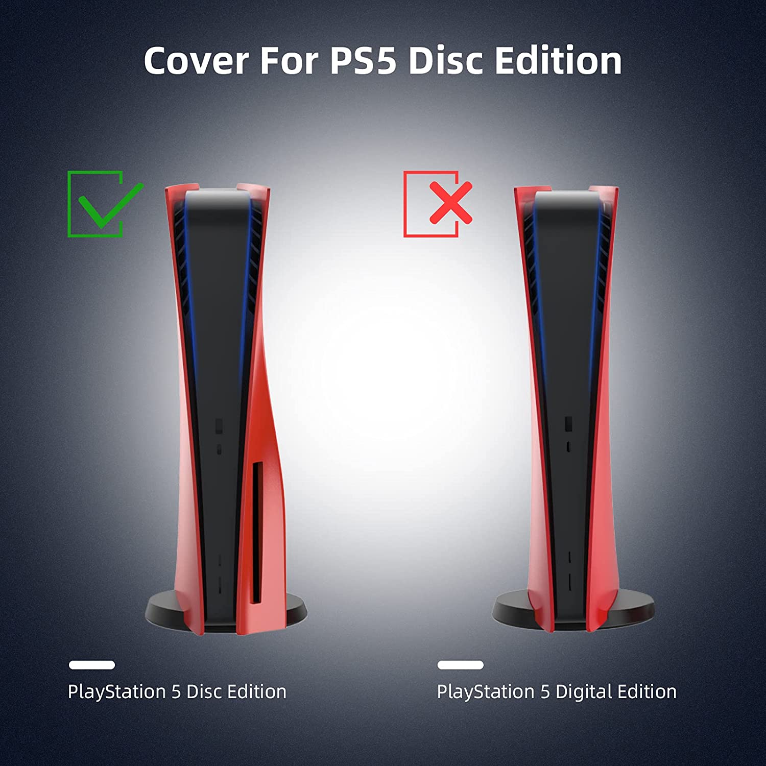 Stylish panel exclusively for PS5 disc edition console.