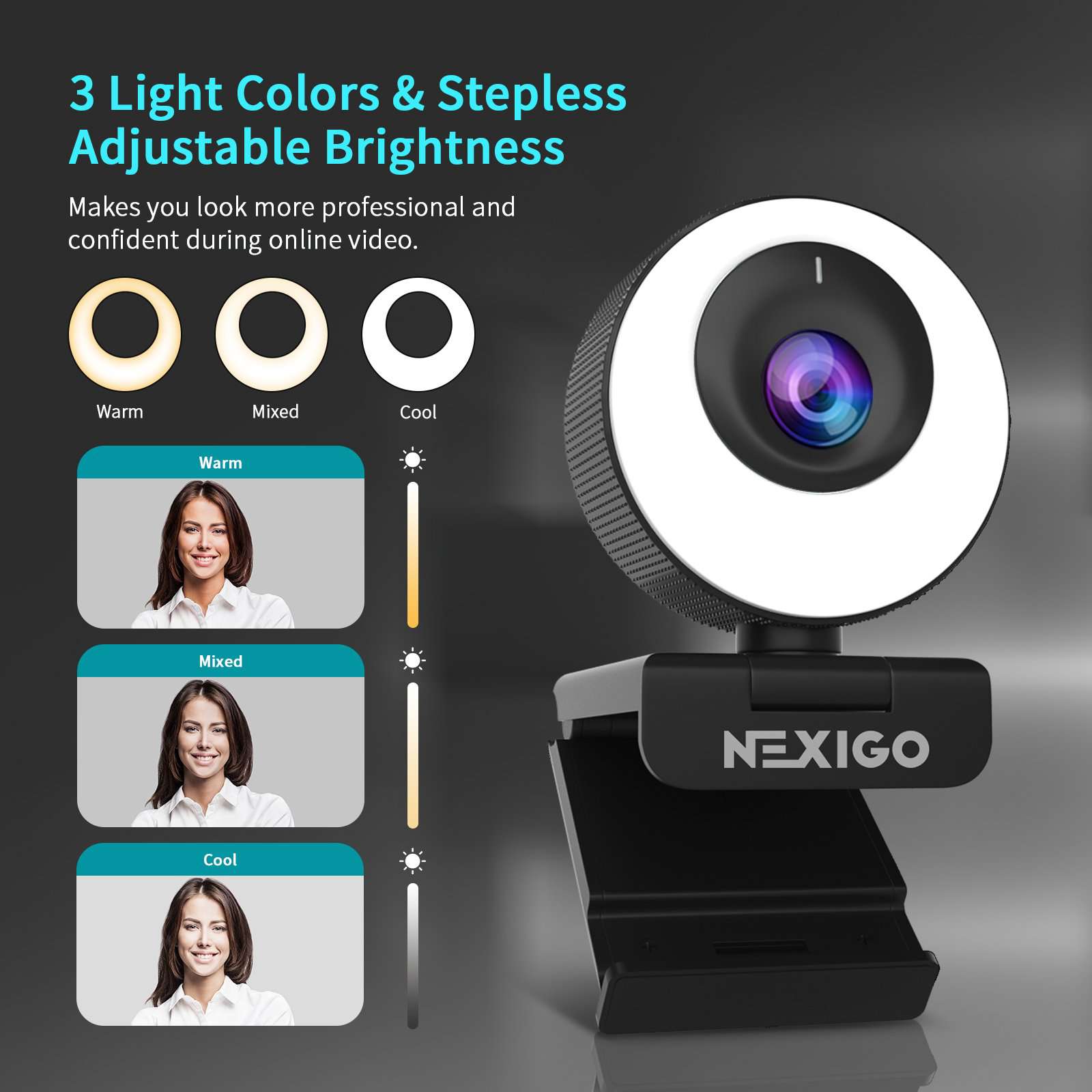The N620E has three light adjustment modes and brightness control.