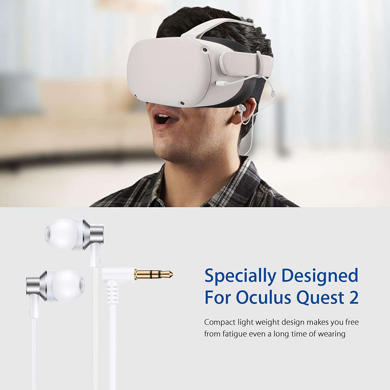 VR gaming with immersive audio. Comfortable and fatigue-free with a soft face mask