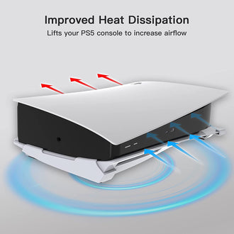 Cool breeze from outside circulates through the base for console cooling. 