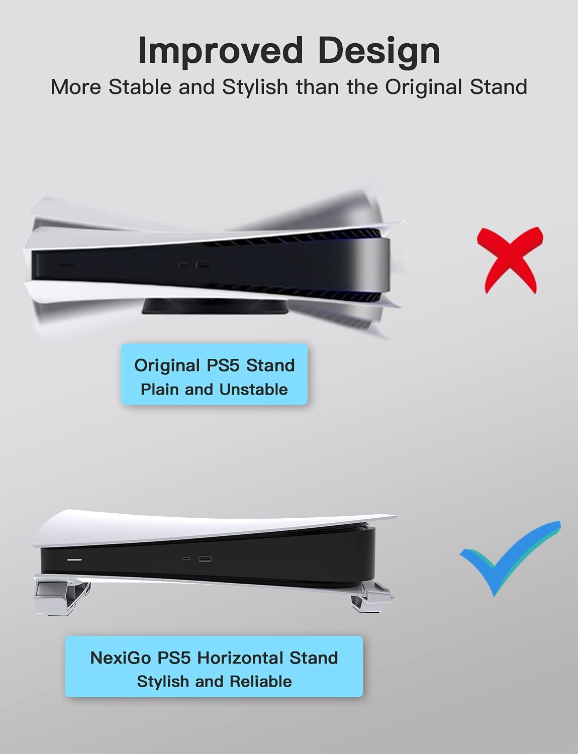 NexiGo PS5 Horizontal Stand - Thumbnail 4